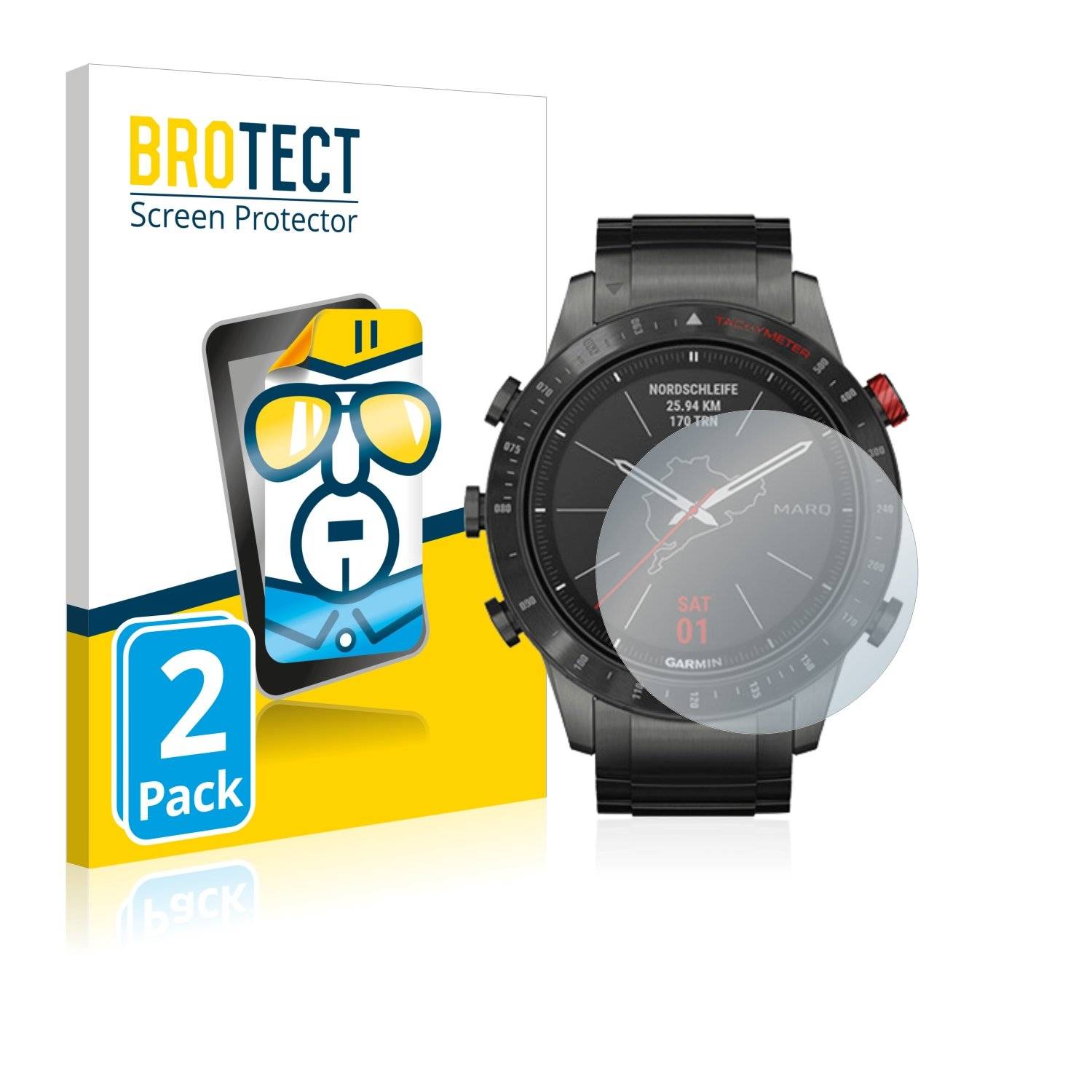 2 BROTECT HD-Clea Displayschutzfoli fü Garmi Mar Driver