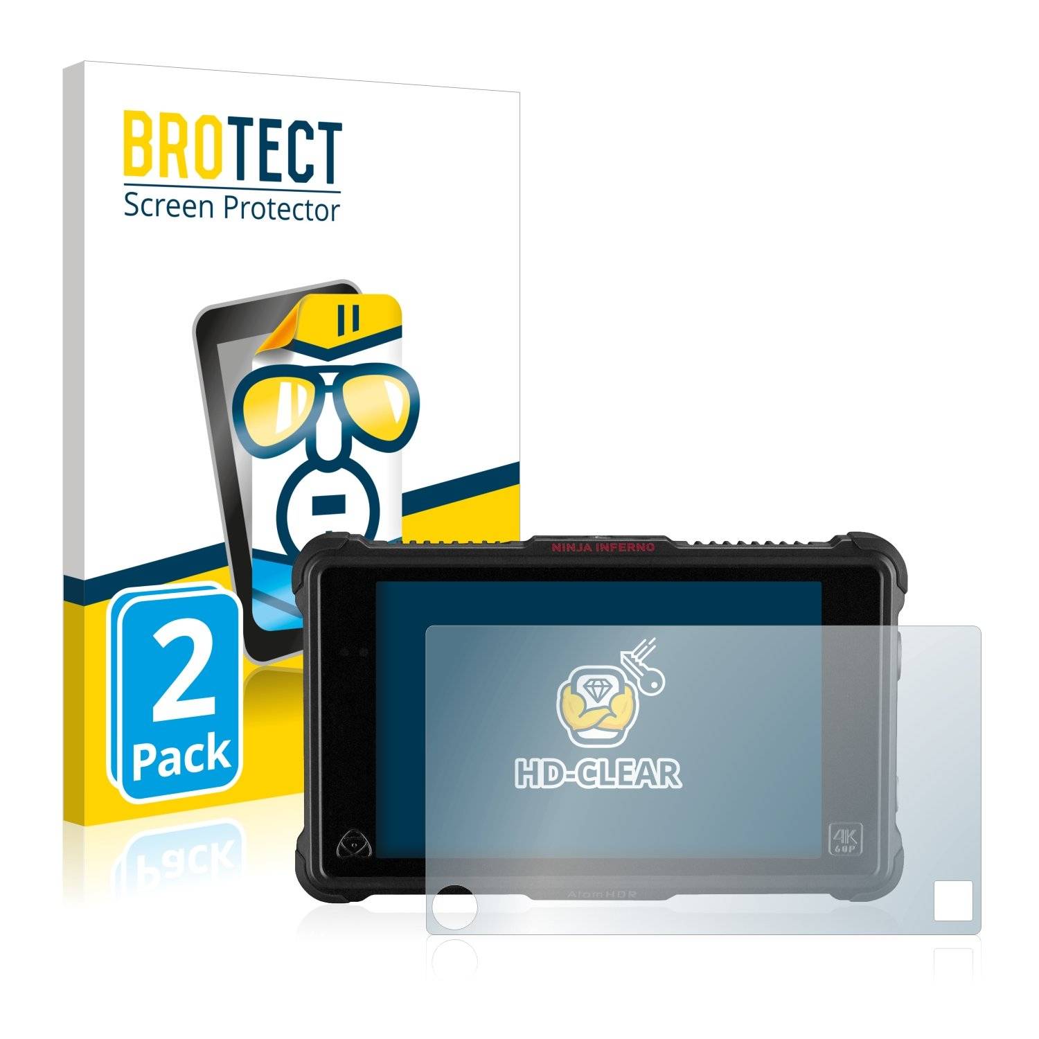 2 BROTECT HD-Clea Displayschutzfoli fü Atomo Ninj Inferno