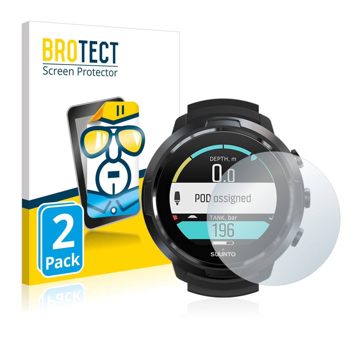 2 BROTECT HD-Clea Displayschutzfoli fü Suunt D5