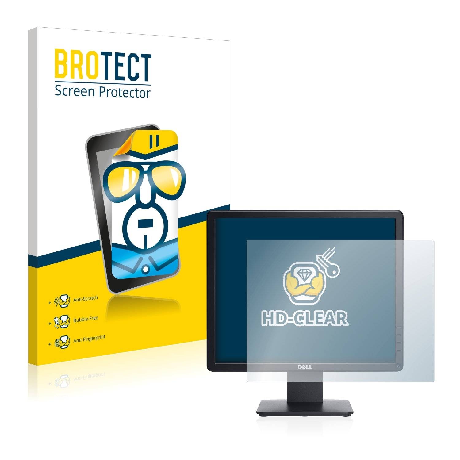 BROTECT HD-Clea Displayschutzfoli fü Del 1701