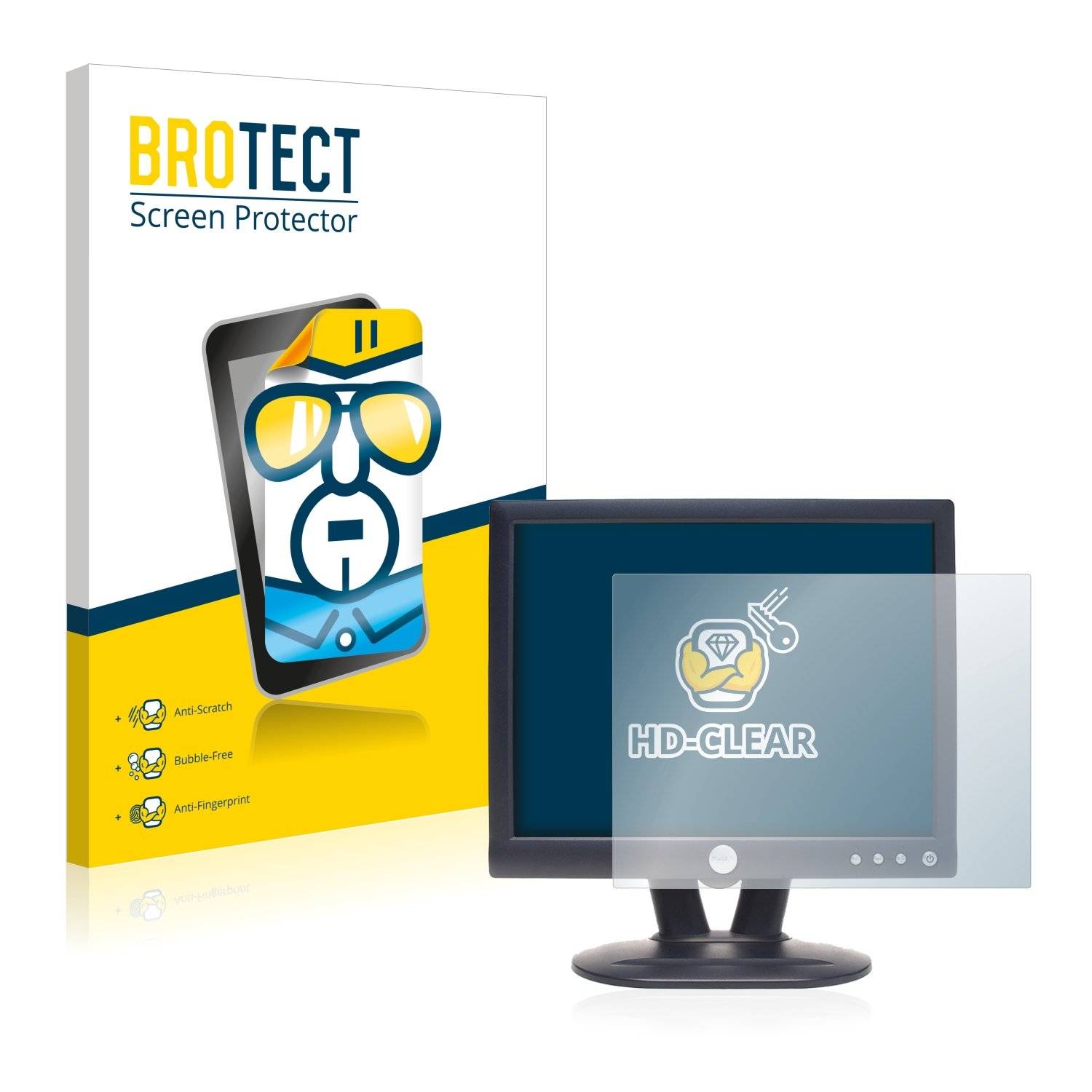 BROTECT HD-Clea Displayschutzfoli fü Del 1503FP