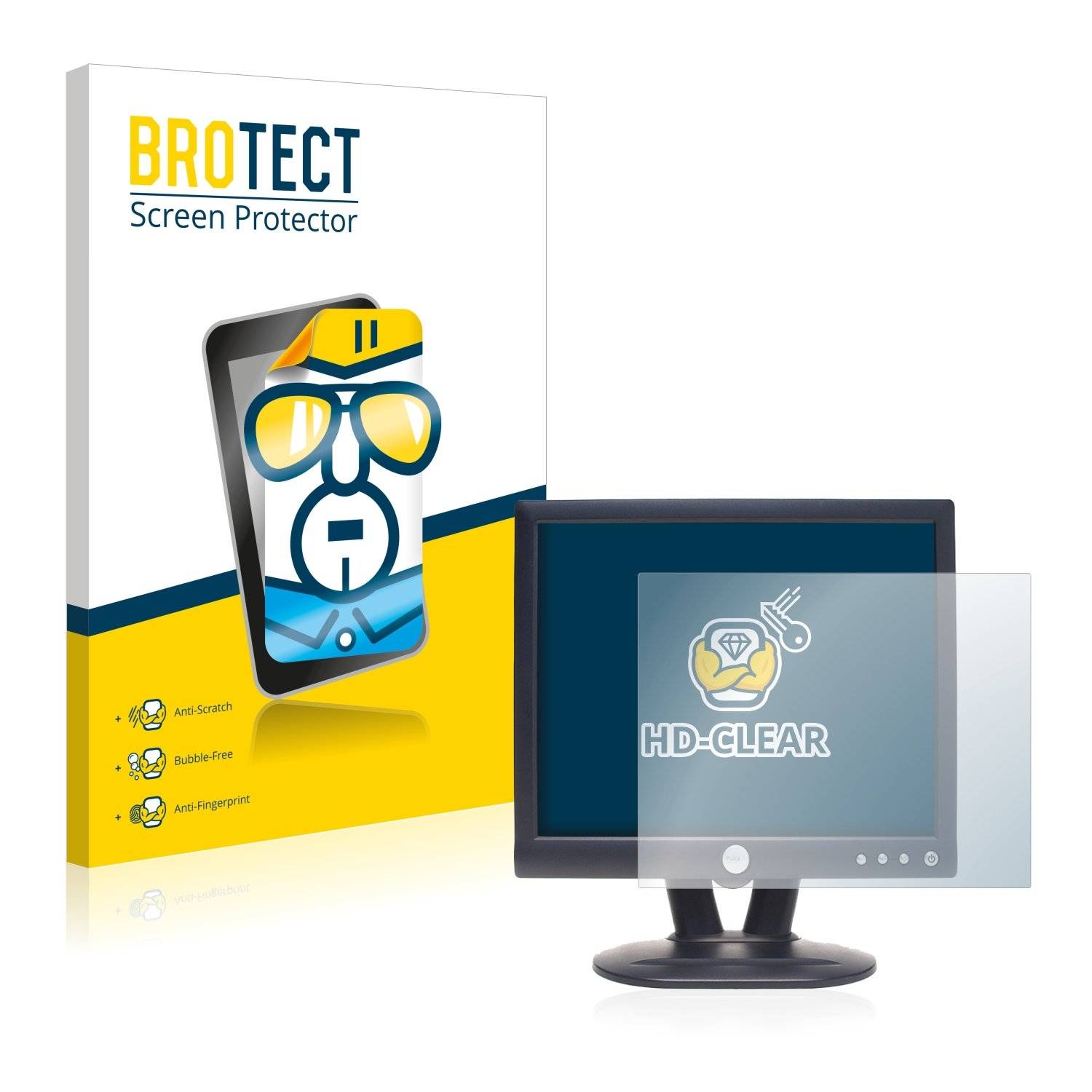 BROTECT HD-Clea Displayschutzfoli fü Del 1703FP