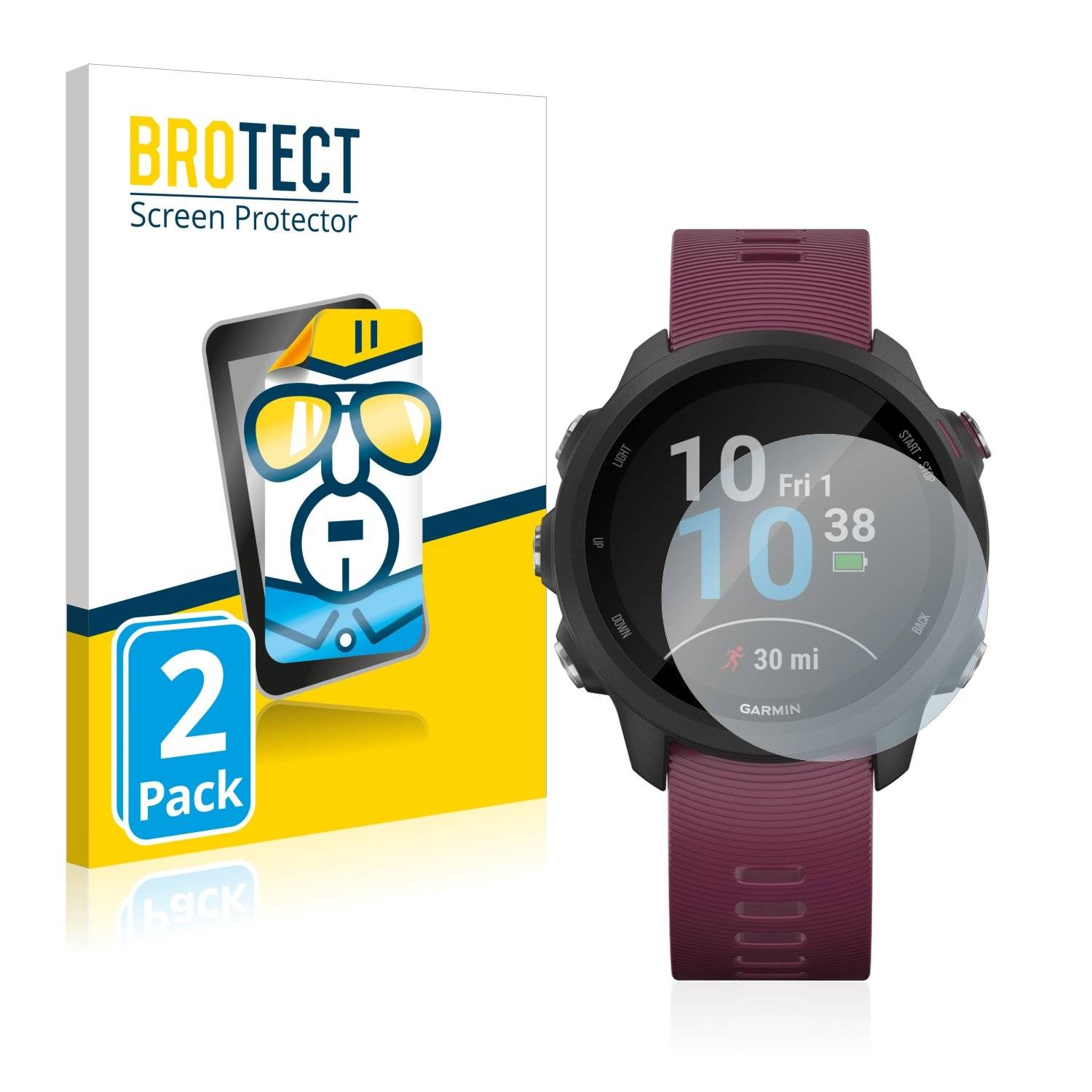 2 BROTECT HD-Clea Displayschutzfoli fü Garmi Forerunne 245