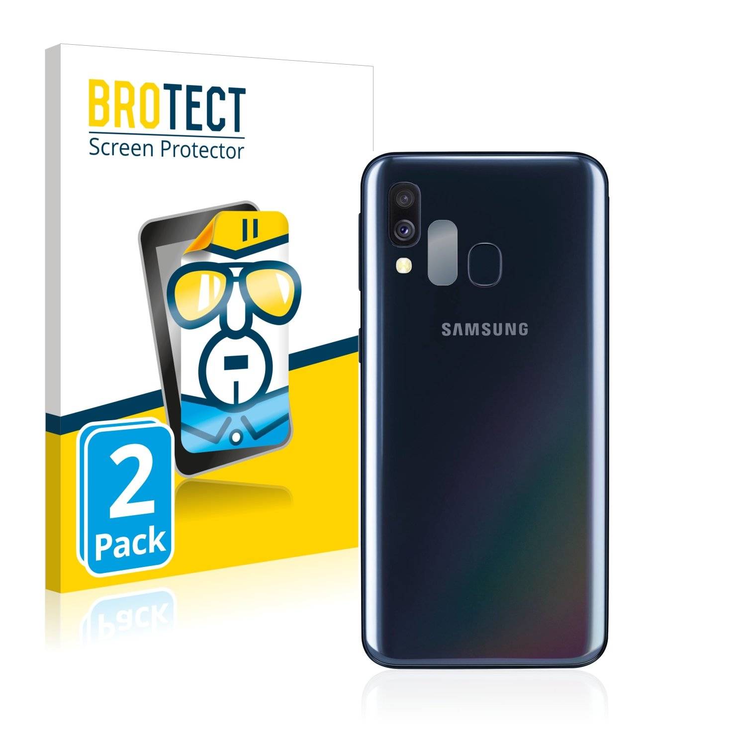 2 BROTECT HD-Clea Displayschutzfoli fü Samsun Galax A4 (Kamer au de Rückseite)