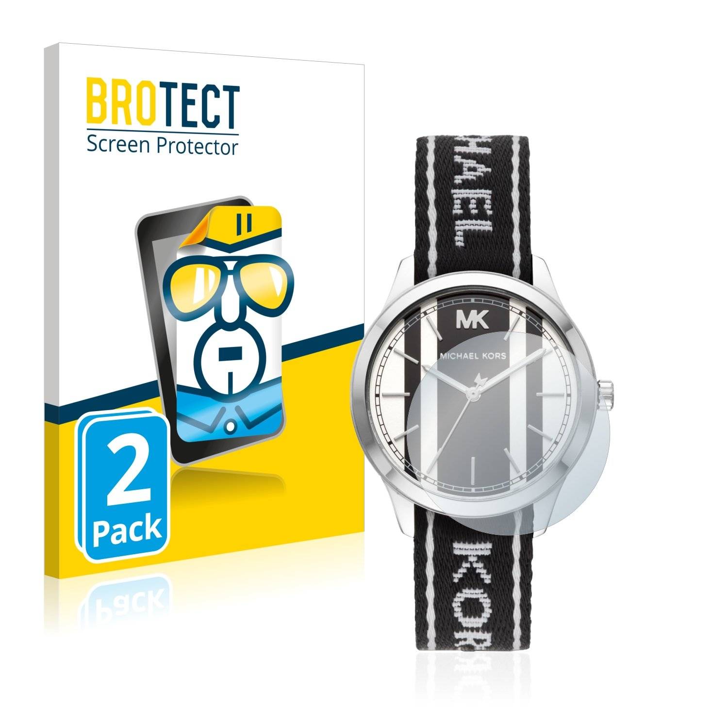 2 BROTECT HD-Clea Displayschutzfoli fü Michae Kor Runwa MK279 (3 mm)