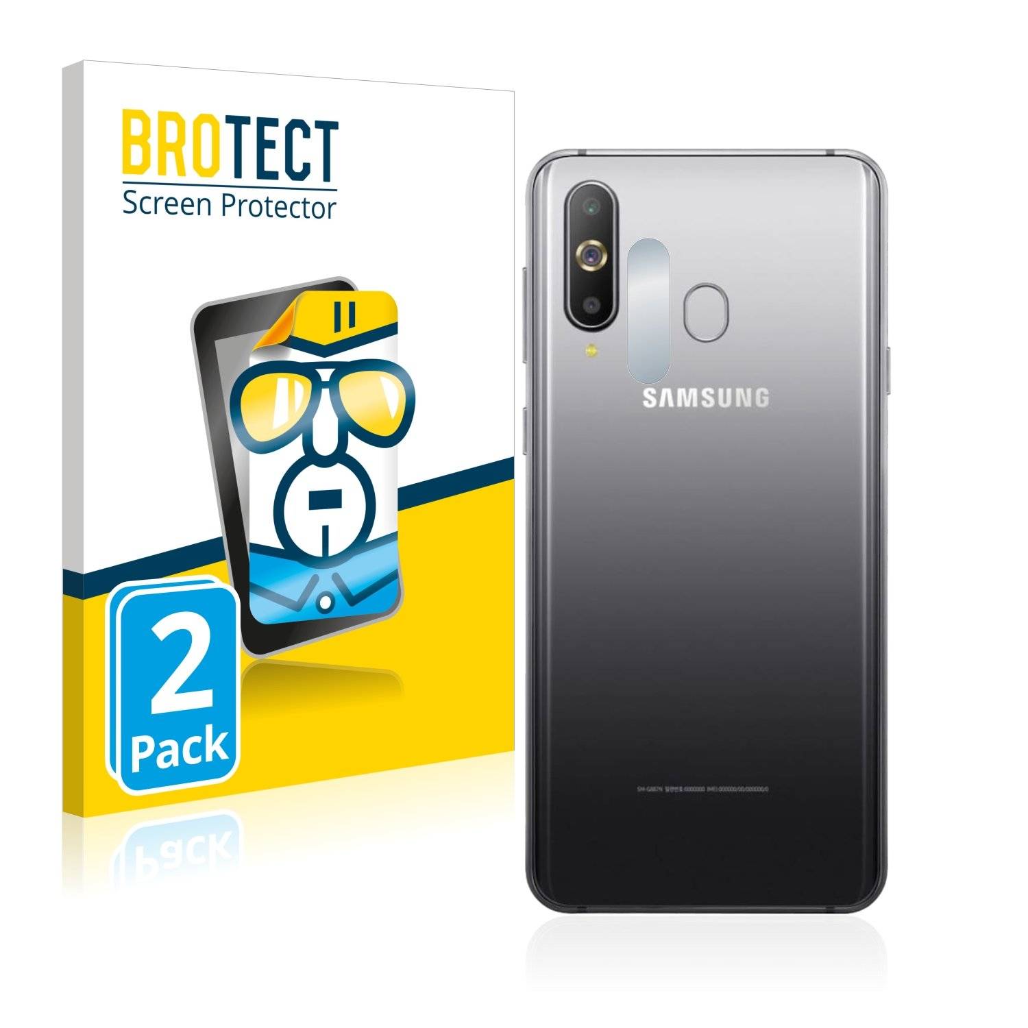 2 BROTECT HD-Clea Displayschutzfoli fü Samsun Galax A6 (Kamer au de Rückseite)