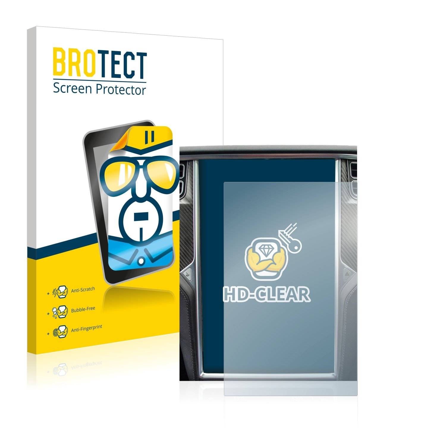 BROTECT HD-Clea Displayschutzfoli fü Tesl Mode X