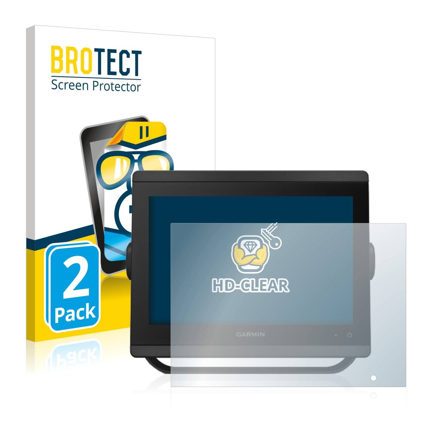 2 BROTECT HD-Clea Displayschutzfoli fü Garmi GPSMA 8410xsv