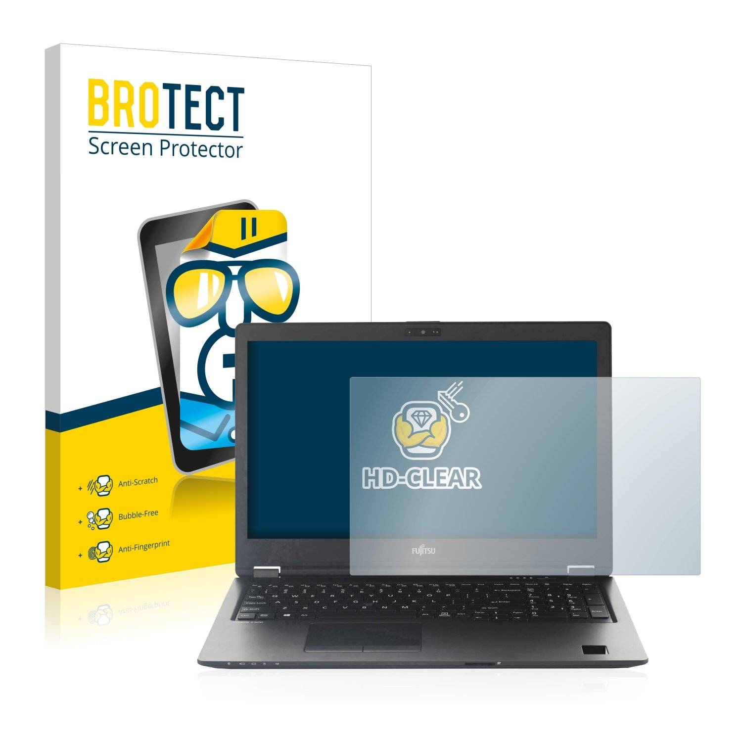 BROTECT HD-Clea Displayschutzfoli fü Fujits Lifeboo U75 Non-Touch