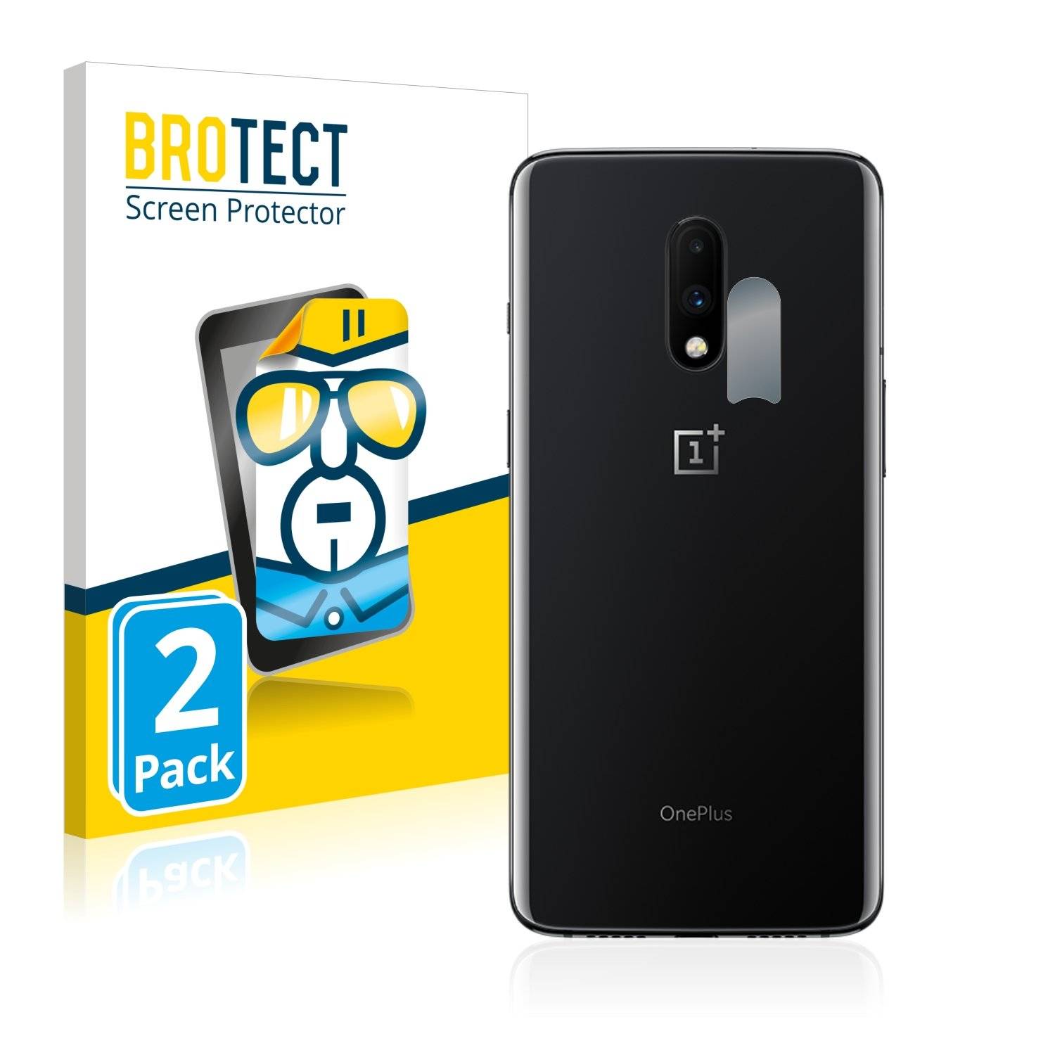2 BROTECT HD-Clea Displayschutzfoli fü OnePlu  (Kamer au de Rückseite)