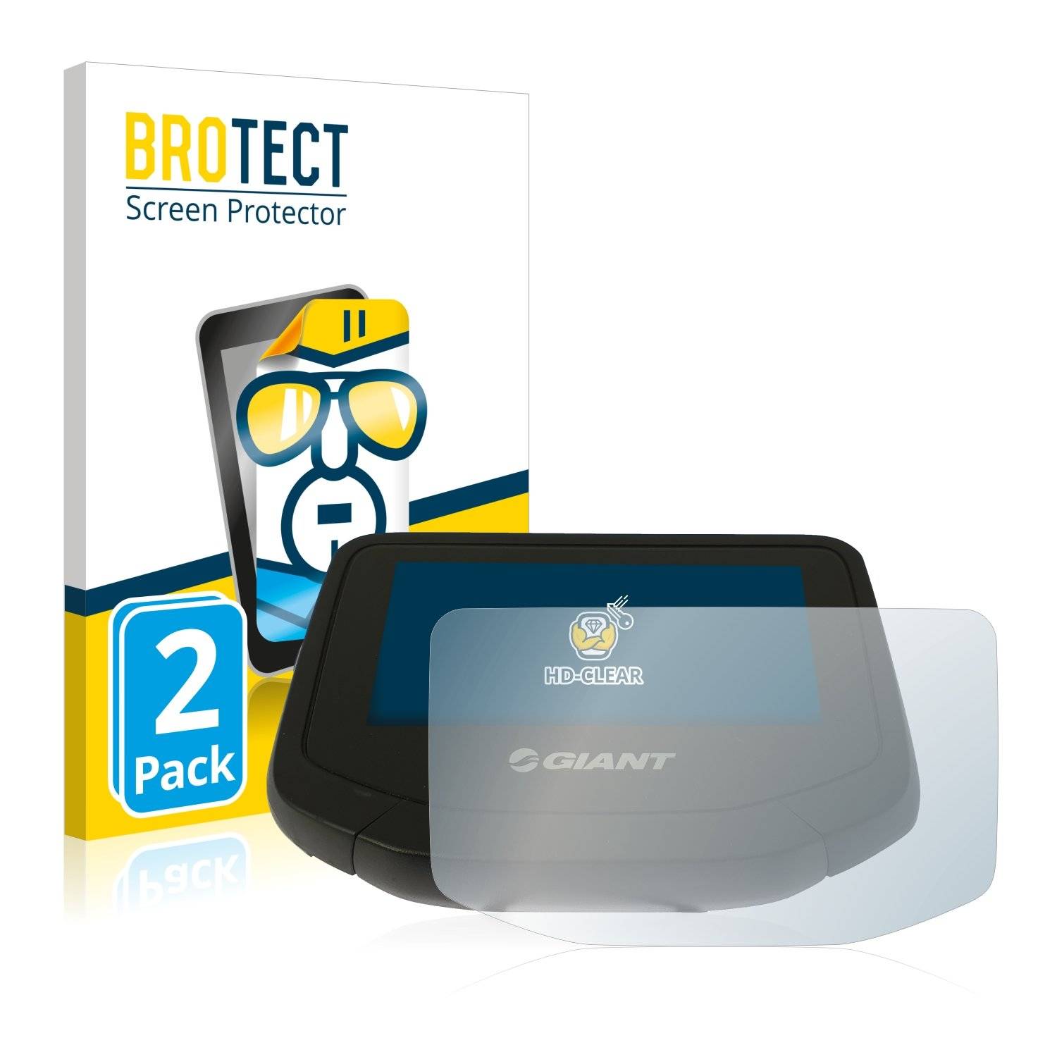 2 BROTECT HD-Clea Displayschutzfoli fü Gian RideContro Evo