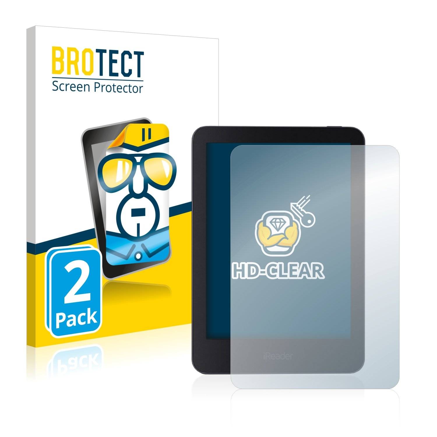 2 BROTECT HD-Clea Displayschutzfoli fü Xiaom IReade T6