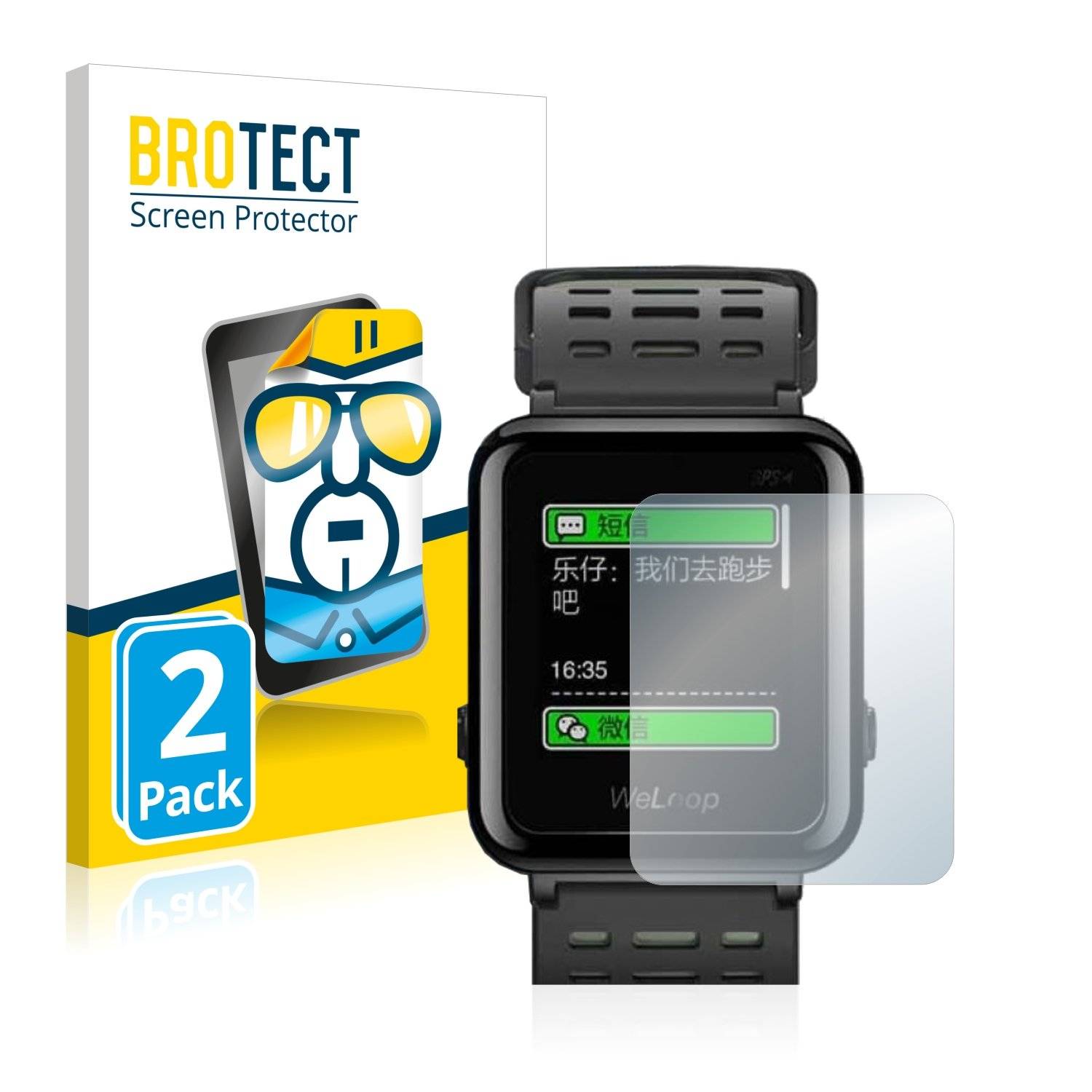 2 BROTECT HD-Clea Displayschutzfoli fü Omor WeLoo He 3S