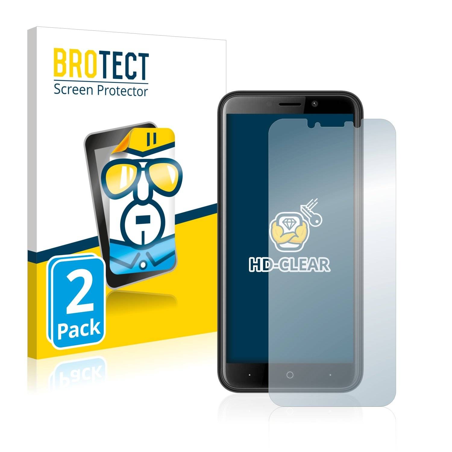 2 BROTECT HD-Clea Displayschutzfoli fü Dooge X50L