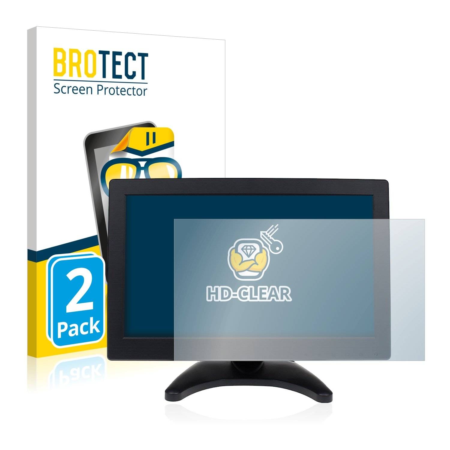 2 BROTECT HD-Clea Displayschutzfoli fü Eyoy H TF LC HDM Monitor