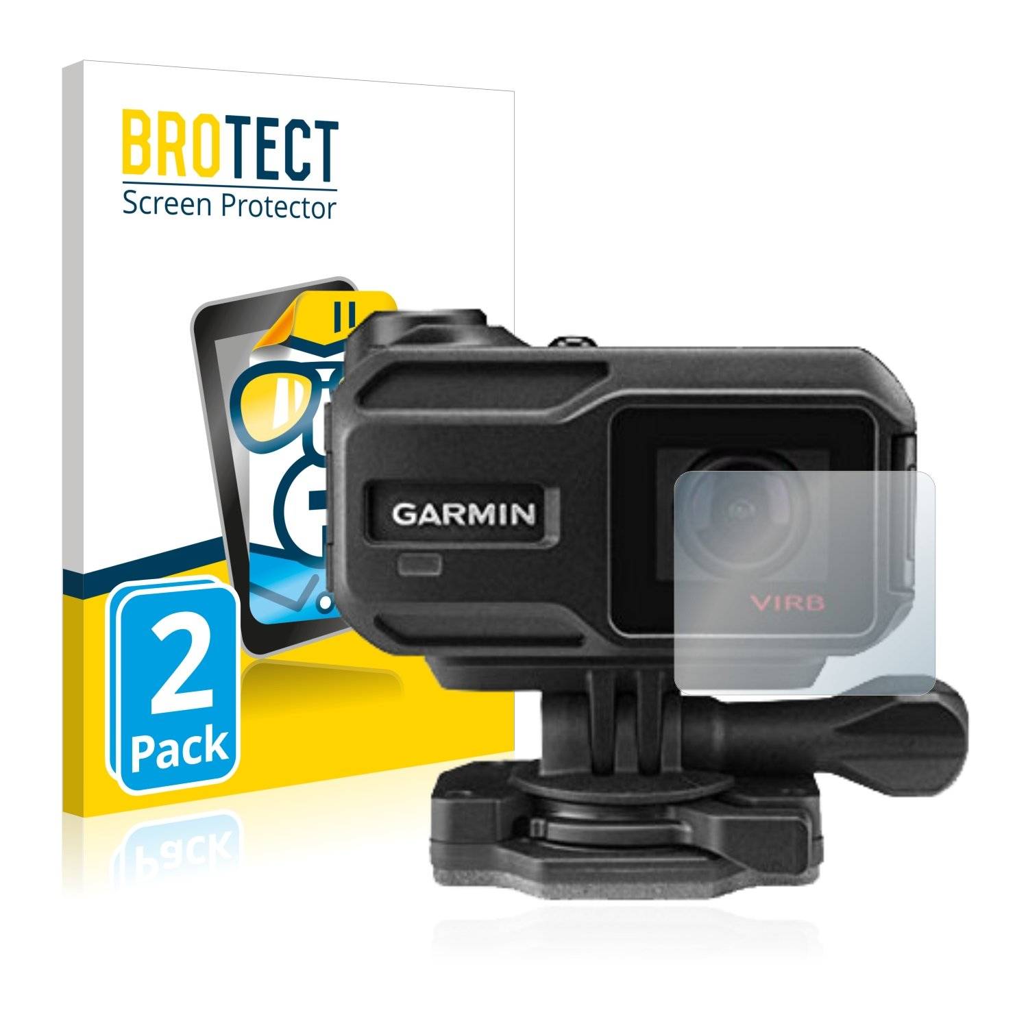 2 BROTECT HD-Clea Displayschutzfoli fü Garmi Vir  (Linse)