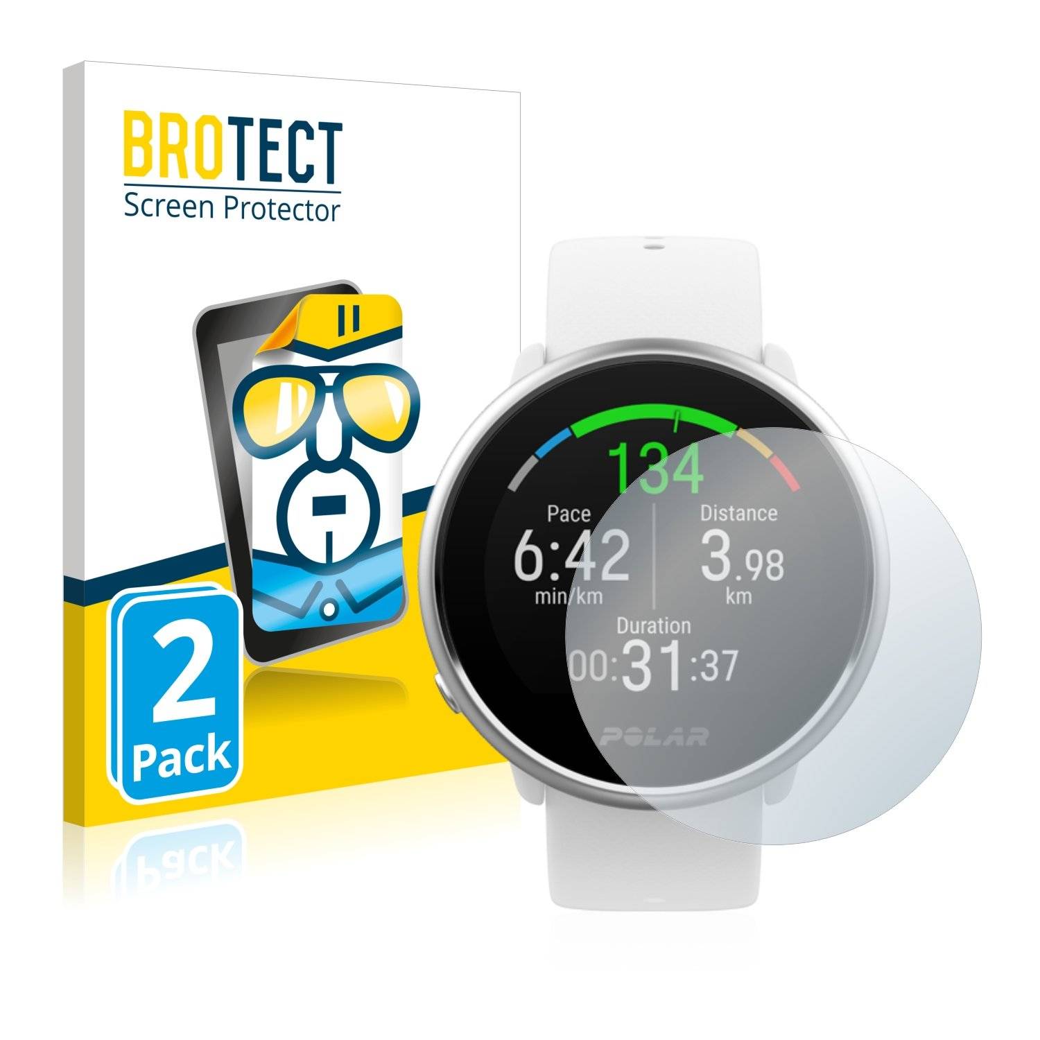2 BROTECT HD-Clea Displayschutzfoli fü Pola Ignite
