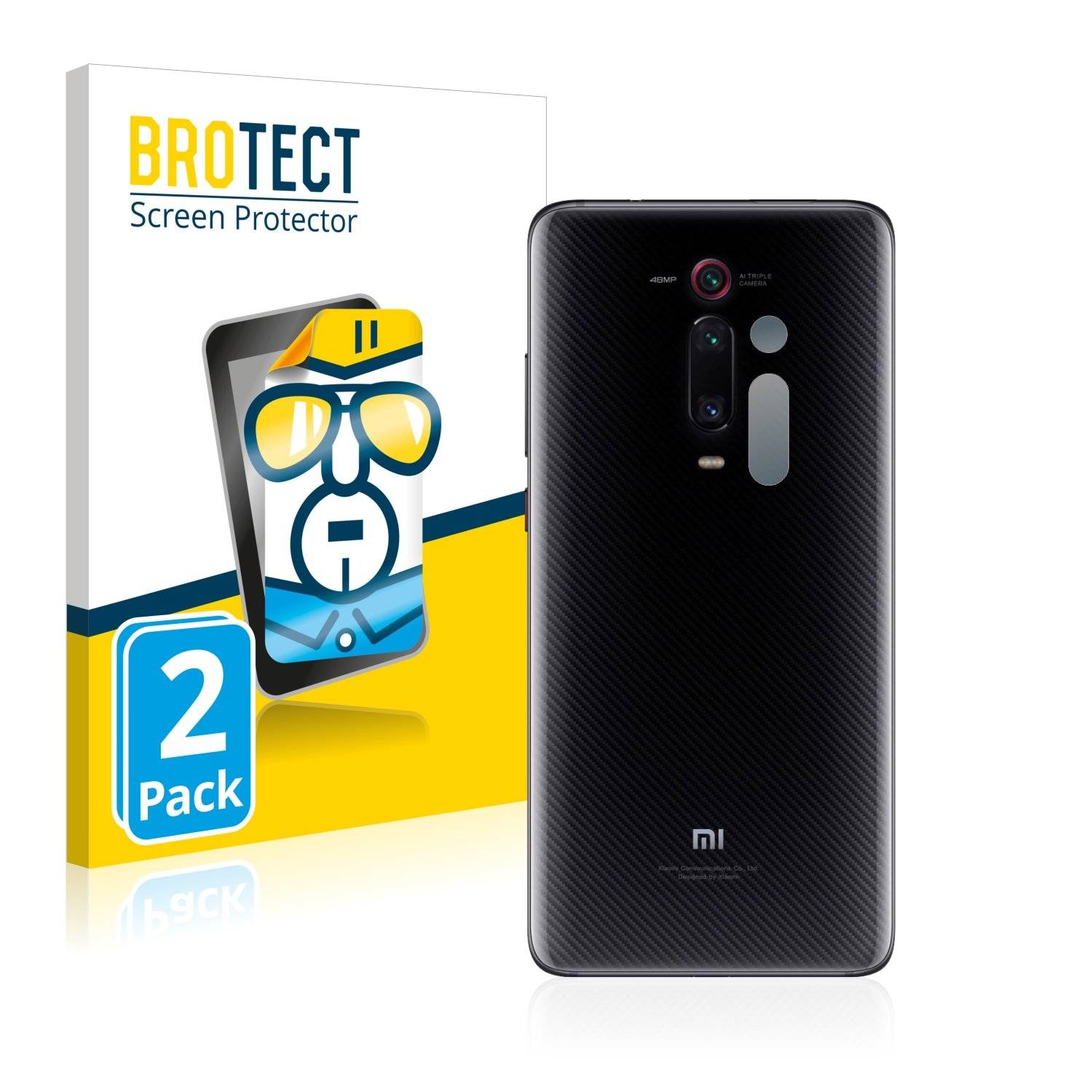 2 BROTECT HD-Clea Displayschutzfoli fü Xiaom M 9 (Kamer au de Rückseite)