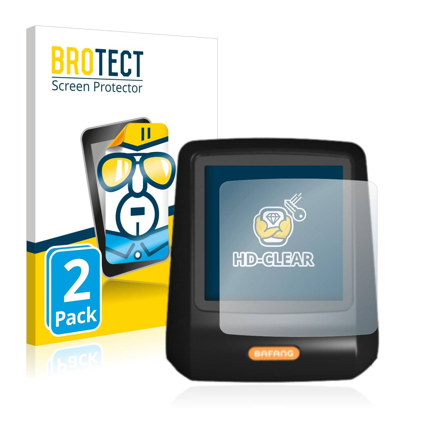 2 BROTECT HD-Clea Displayschutzfoli fü Bafan D C07