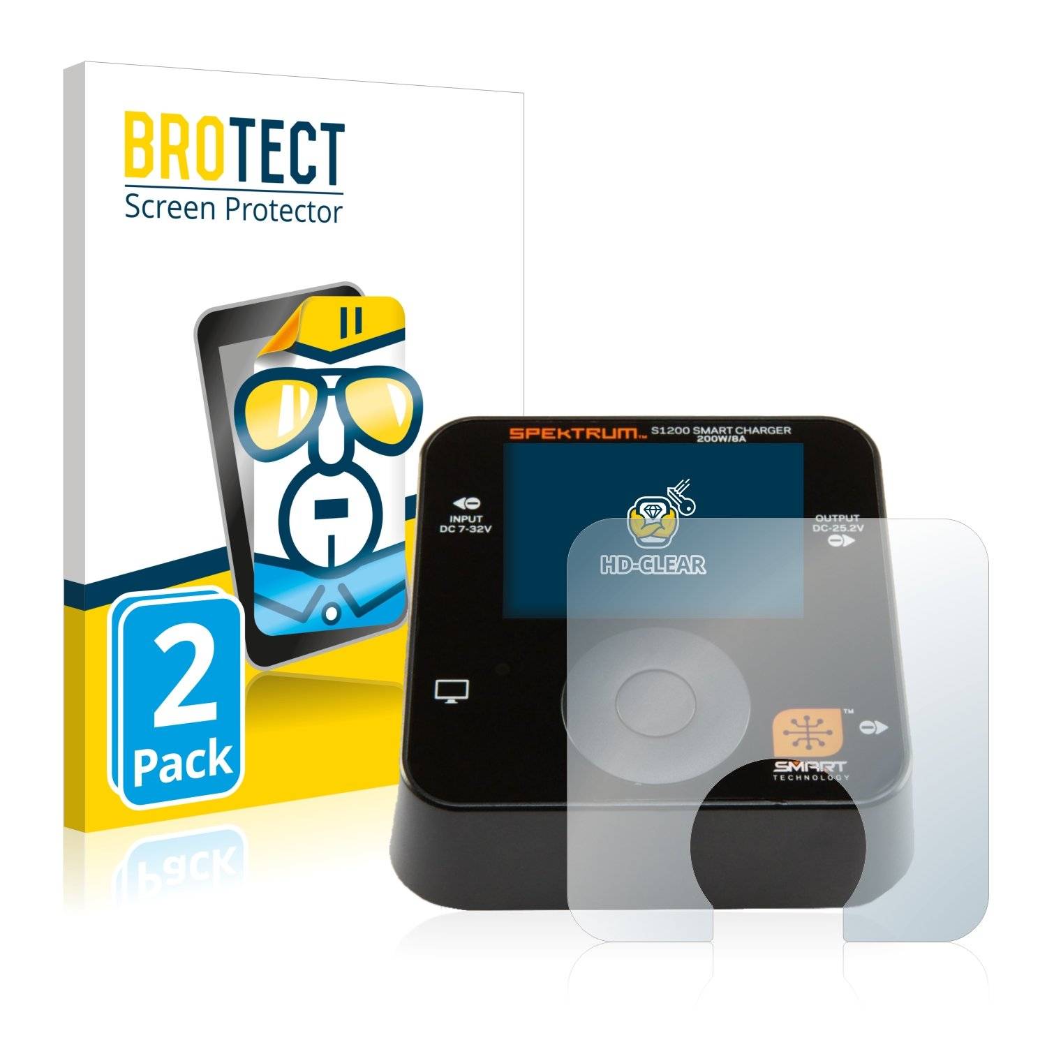 2 BROTECT HD-Clea Displayschutzfoli fü Spektru S1200