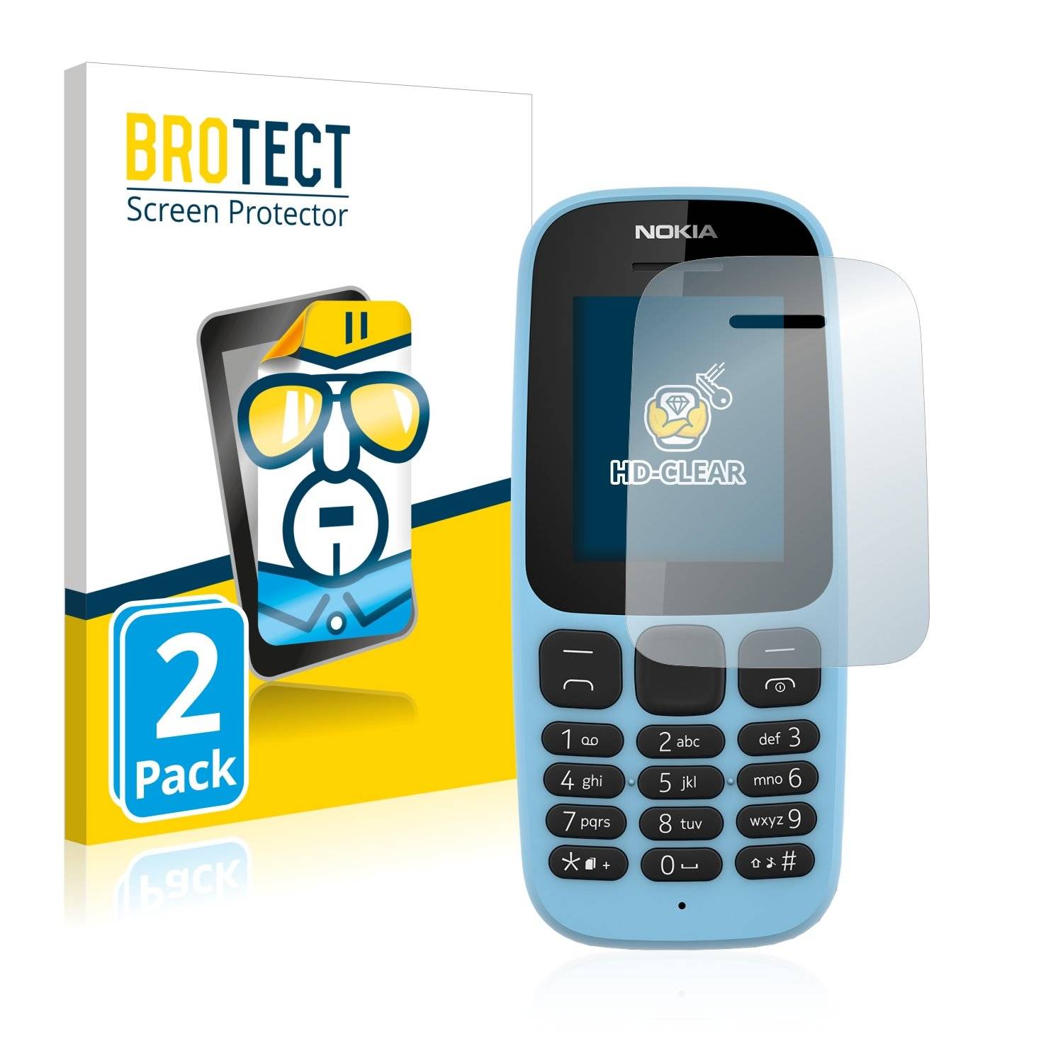 2 BROTECT HD-Clea Displayschutzfoli fü Noki 10 2019