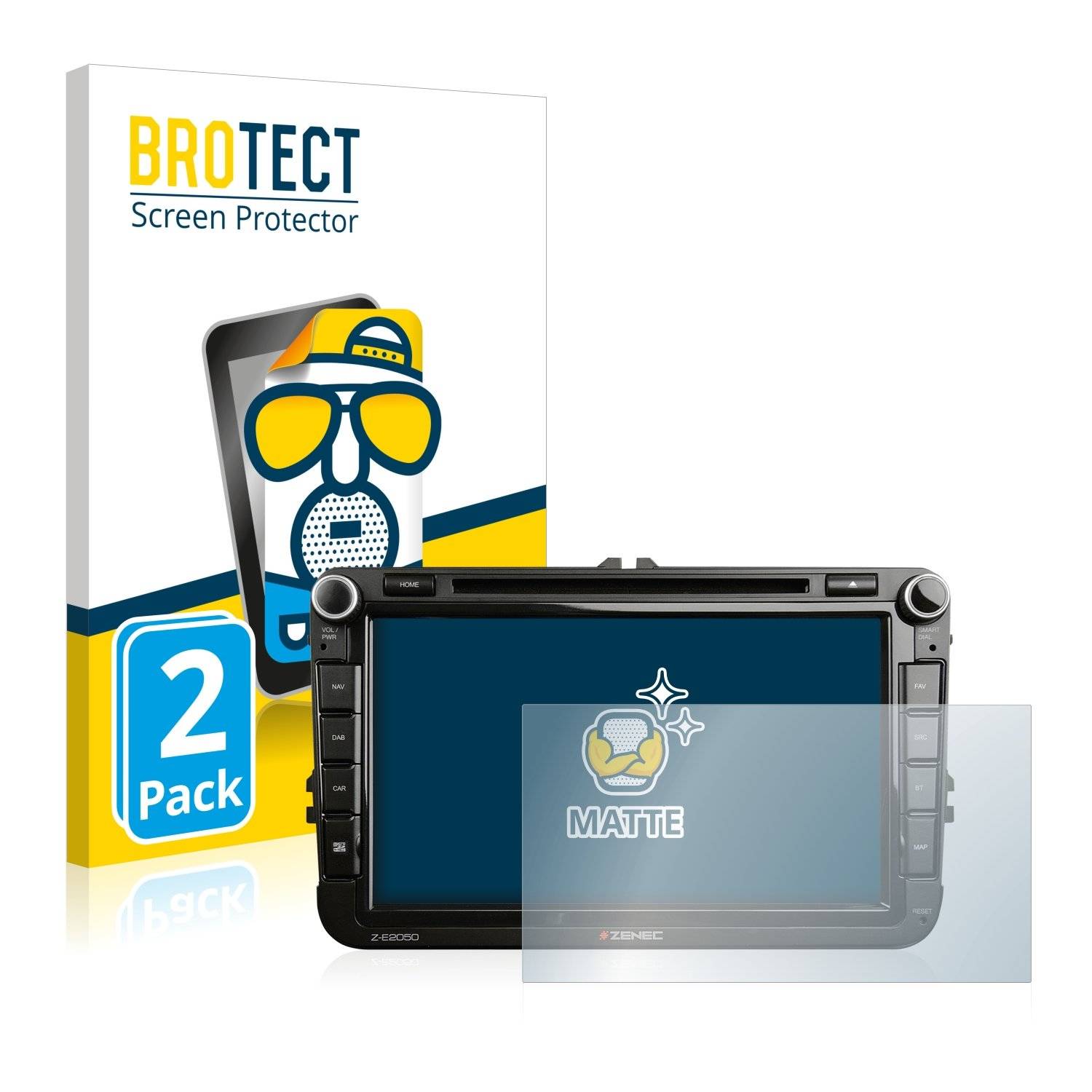 2 BROTECT Matt Displayschutzfoli fü Zene Z-E2050