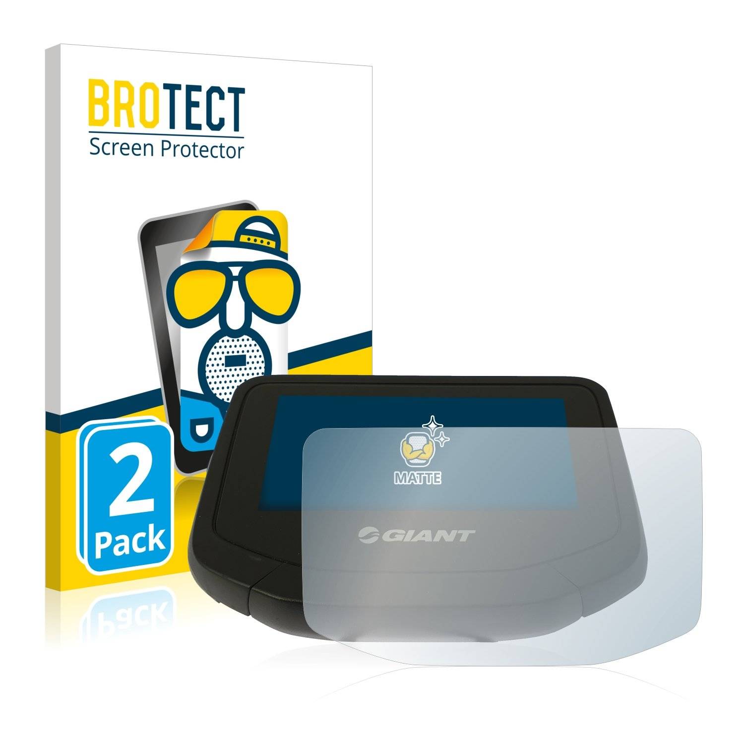2 BROTECT Matt Displayschutzfoli fü Gian RideContro Evo