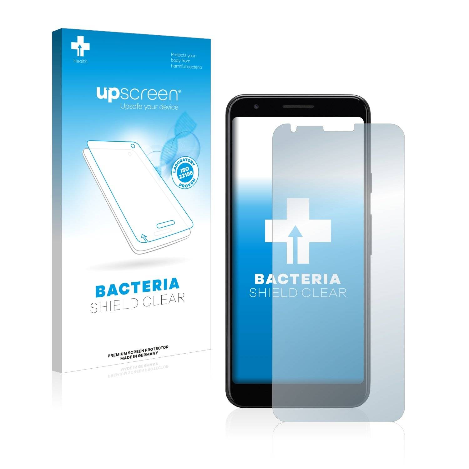 upscreen Bacteri Shiel Clea Premiu Antibakteriell Displayschutzfoli fü Googl Pixe 3 XL