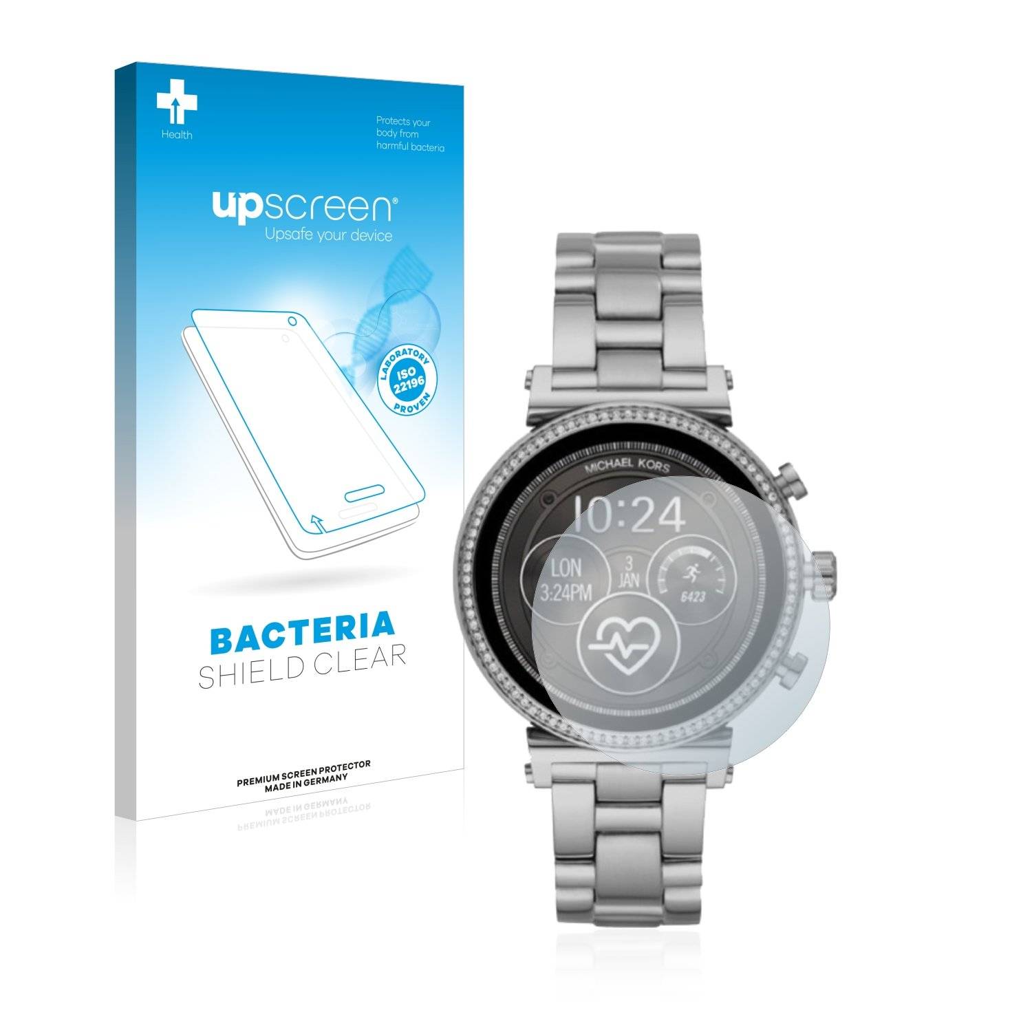 upscreen Bacteri Shiel Clea Premiu Antibakteriell Displayschutzfoli fü Michae Kor Acces Sofi 2.0