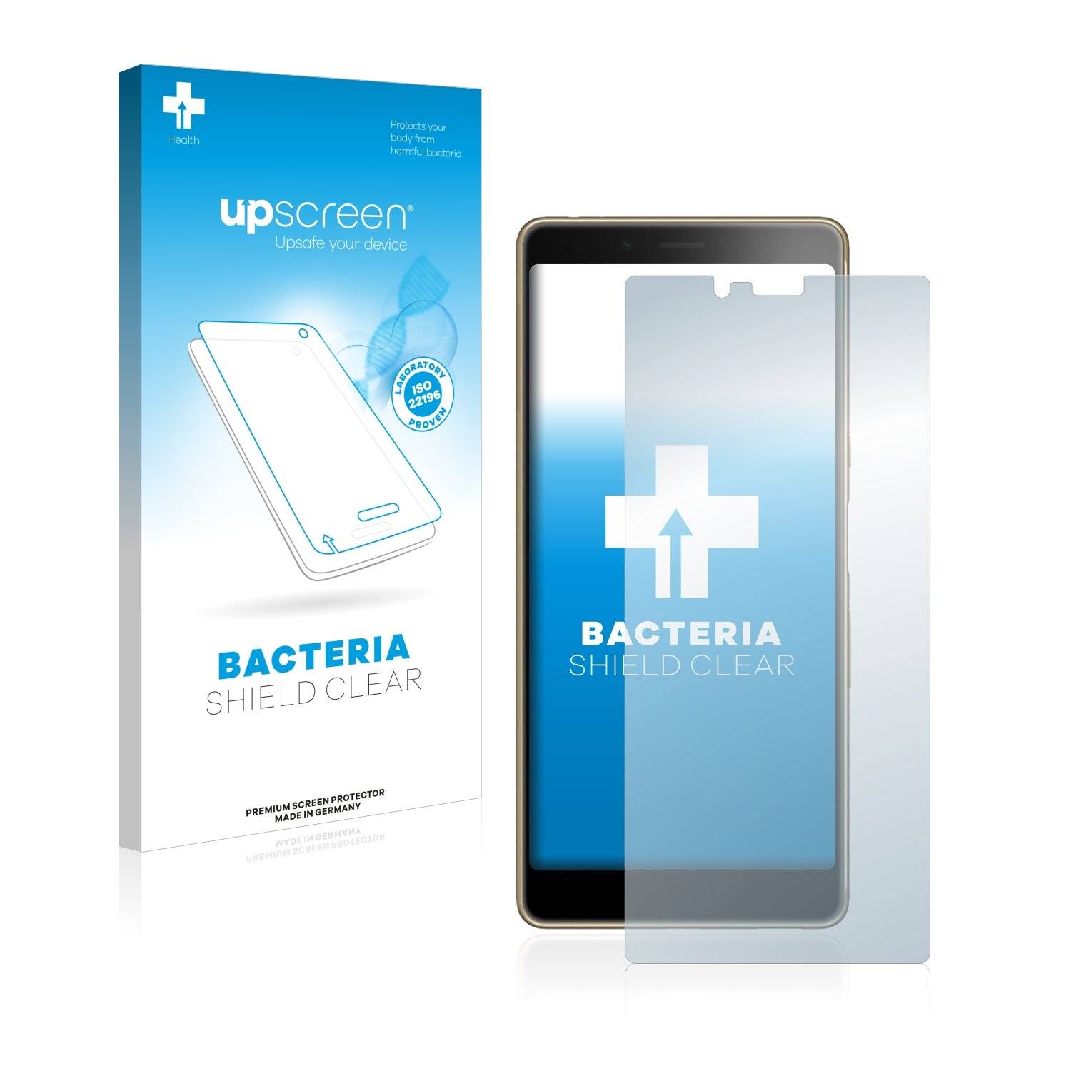 upscreen Bacteri Shiel Clea Premiu Antibakteriell Displayschutzfoli fü Son Xperi L3