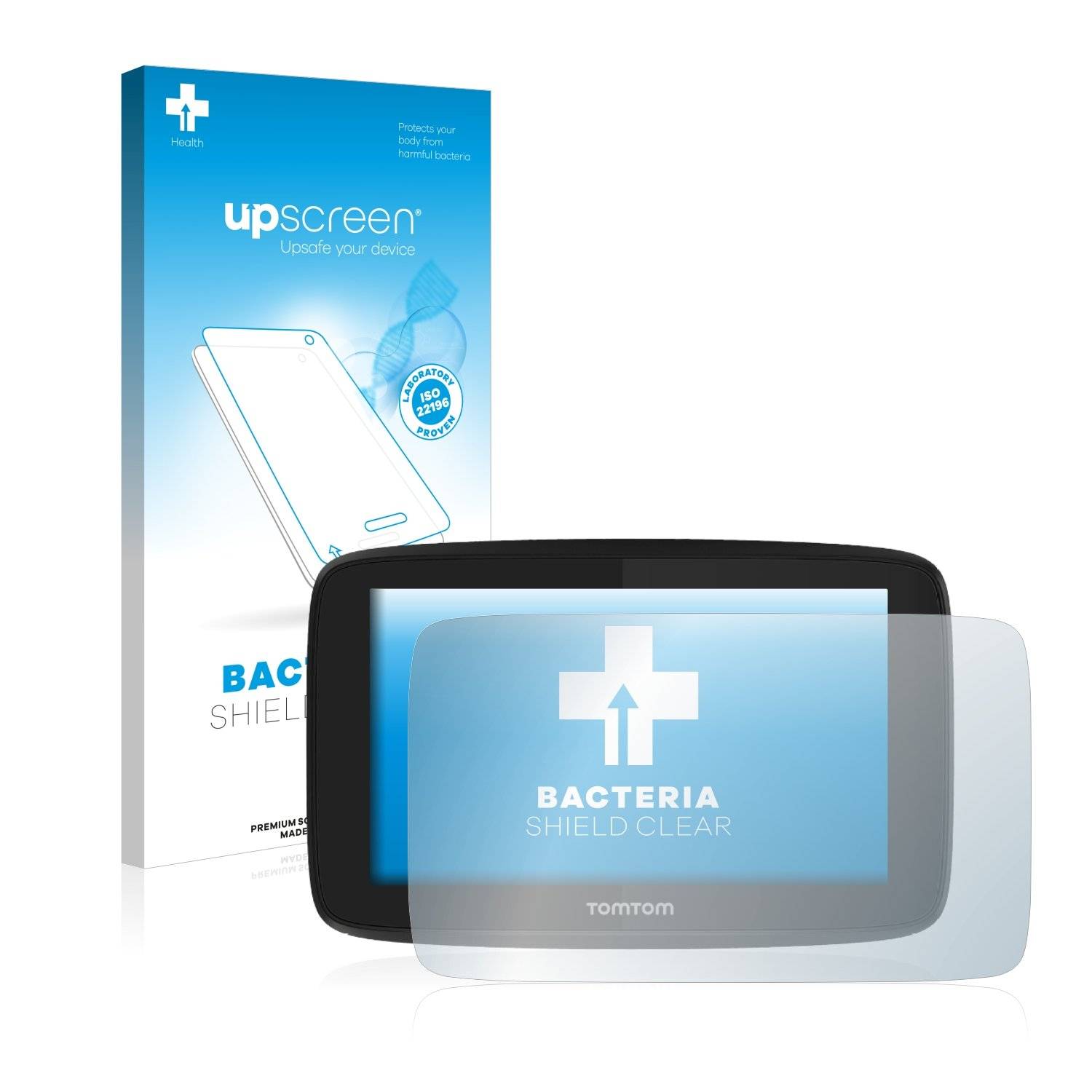upscreen Bacteri Shiel Clea Premiu Antibakteriell Displayschutzfoli fü TomTo G Essentia (5'')
