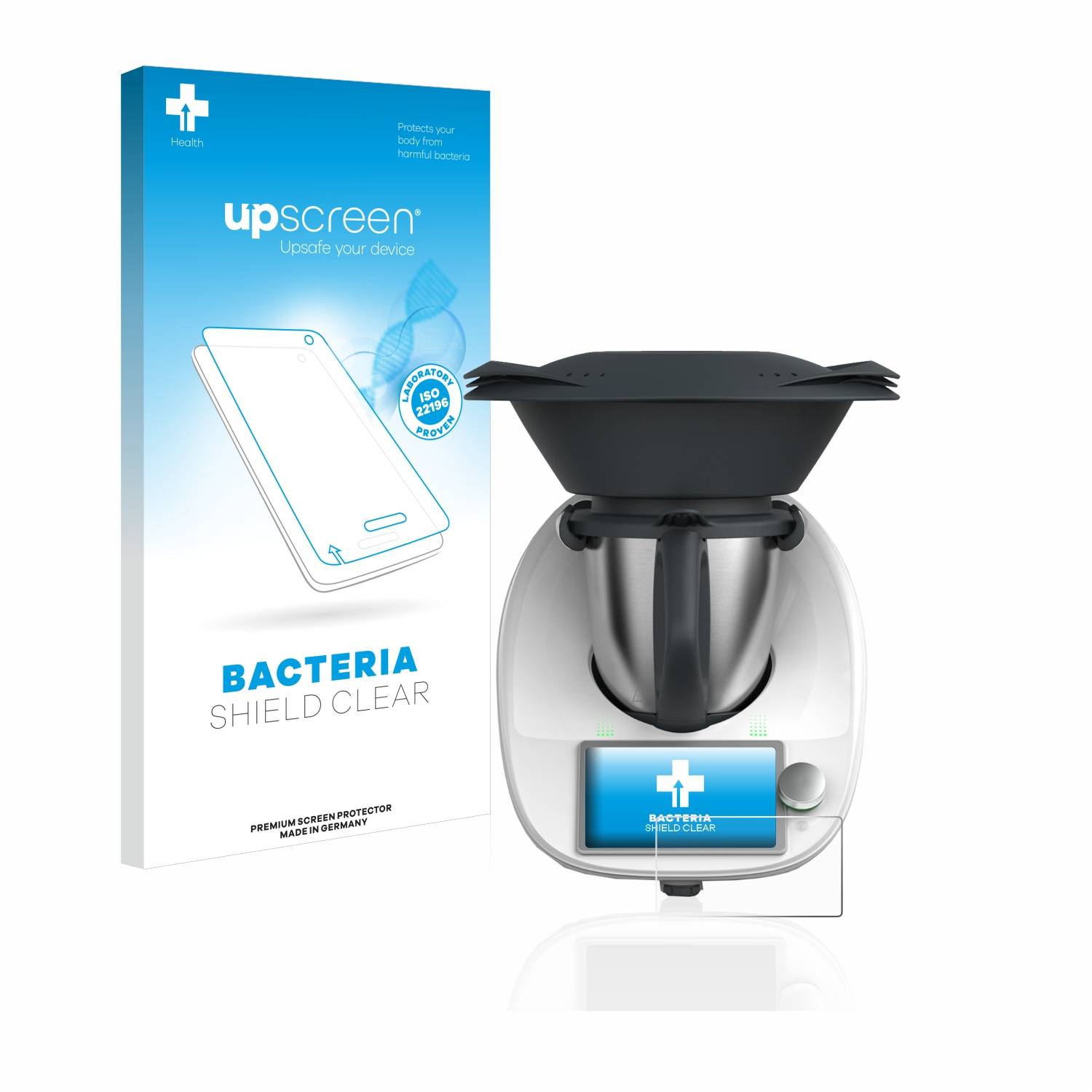 upscreen Bacteria Shield Schutzfolie für Vorwerk Thermomix TM6 - Antibakteriell