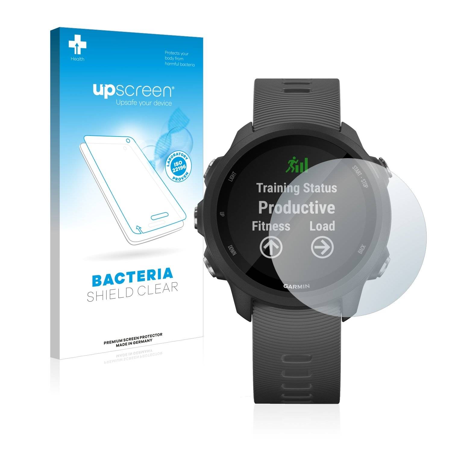 upscreen Bacteri Shiel Clea Premiu Antibakteriell Displayschutzfoli fü Garmi Forerunne 24 Music