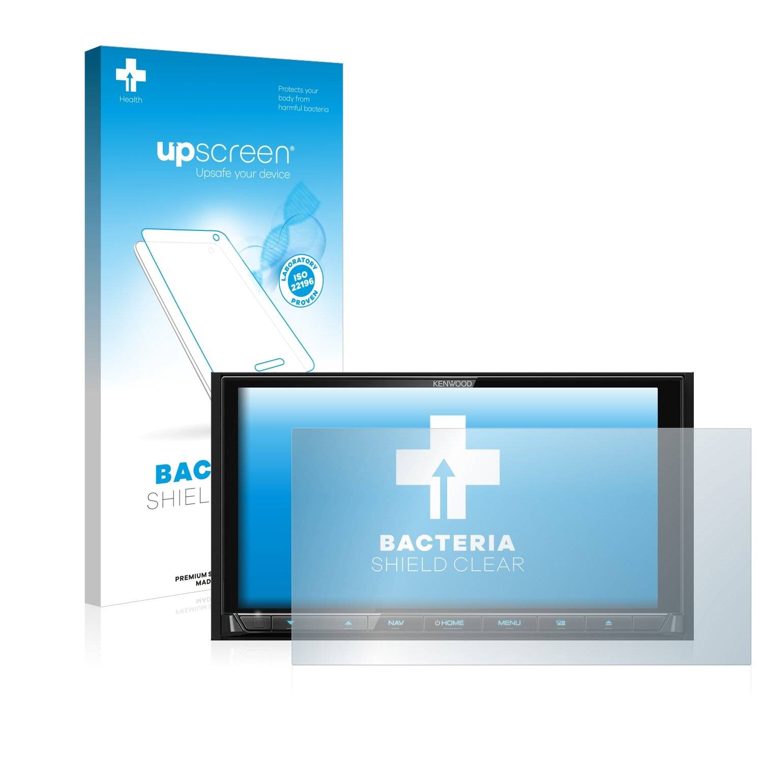 upscreen Bacteri Shiel Clea Premiu Antibakteriell Displayschutzfoli fü Kenwoo DNX9180DABS