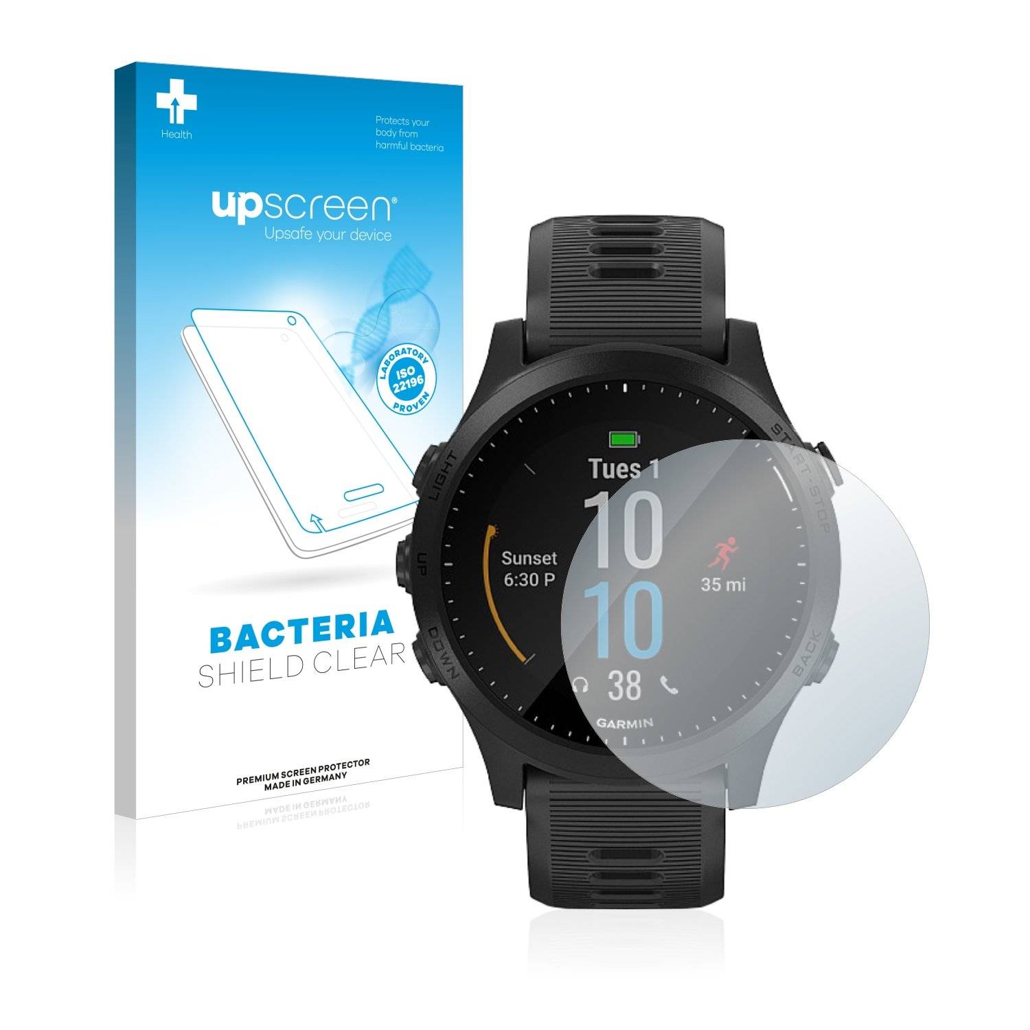 upscreen Bacteri Shiel Clea Premiu Antibakteriell Displayschutzfoli fü Garmi Forerunne 945