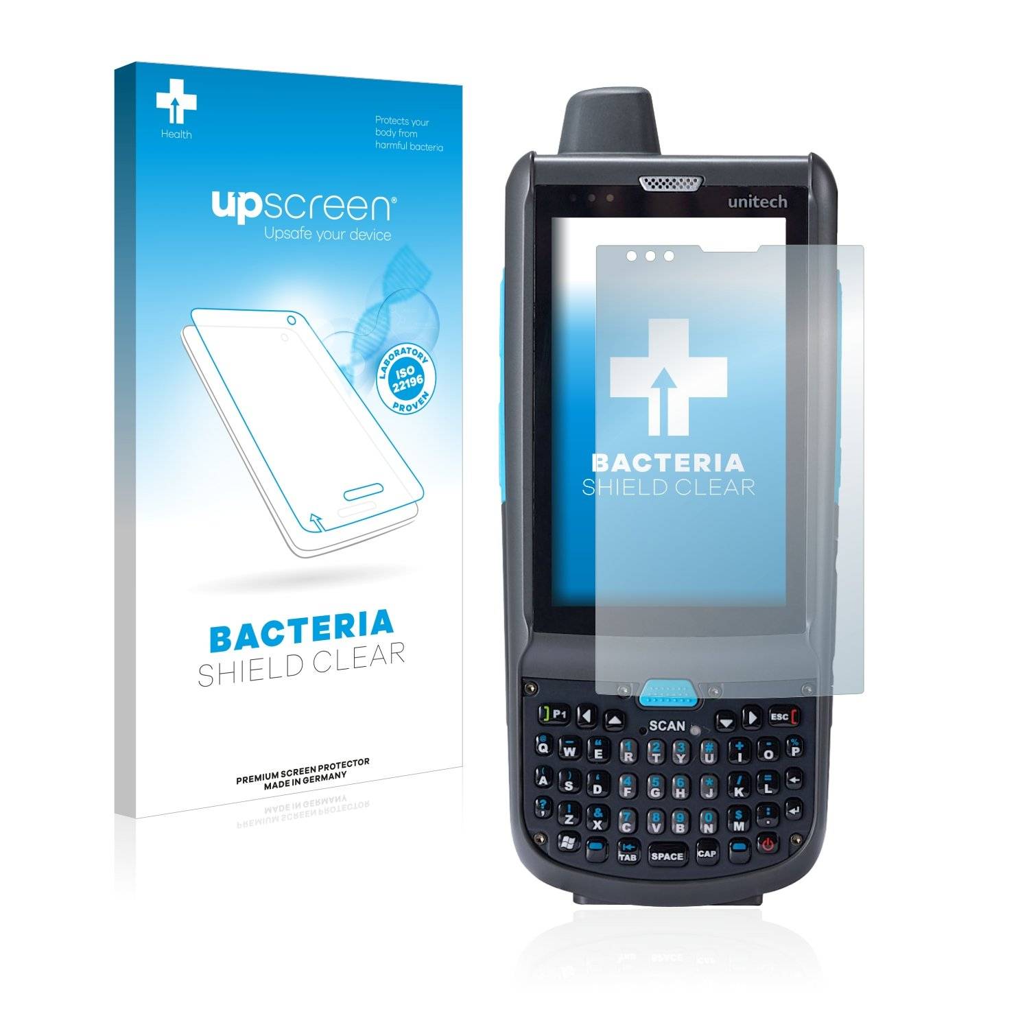 upscreen Bacteri Shiel Clea Premiu Antibakteriell Displayschutzfoli fü Unitec PA692