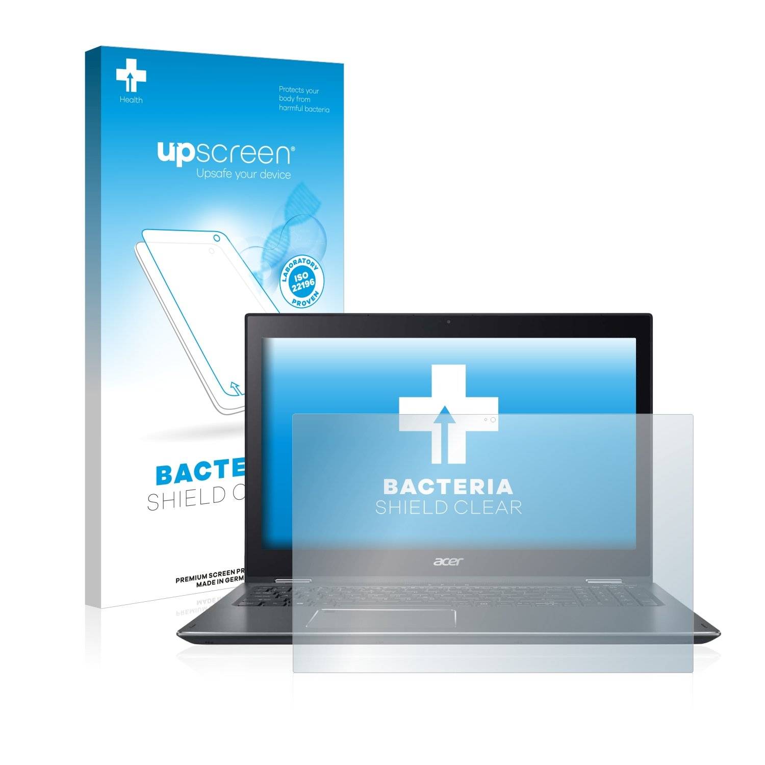upscreen Bacteri Shiel Clea Premiu Antibakteriell Displayschutzfoli fü Ace Spi  SP515-51GN