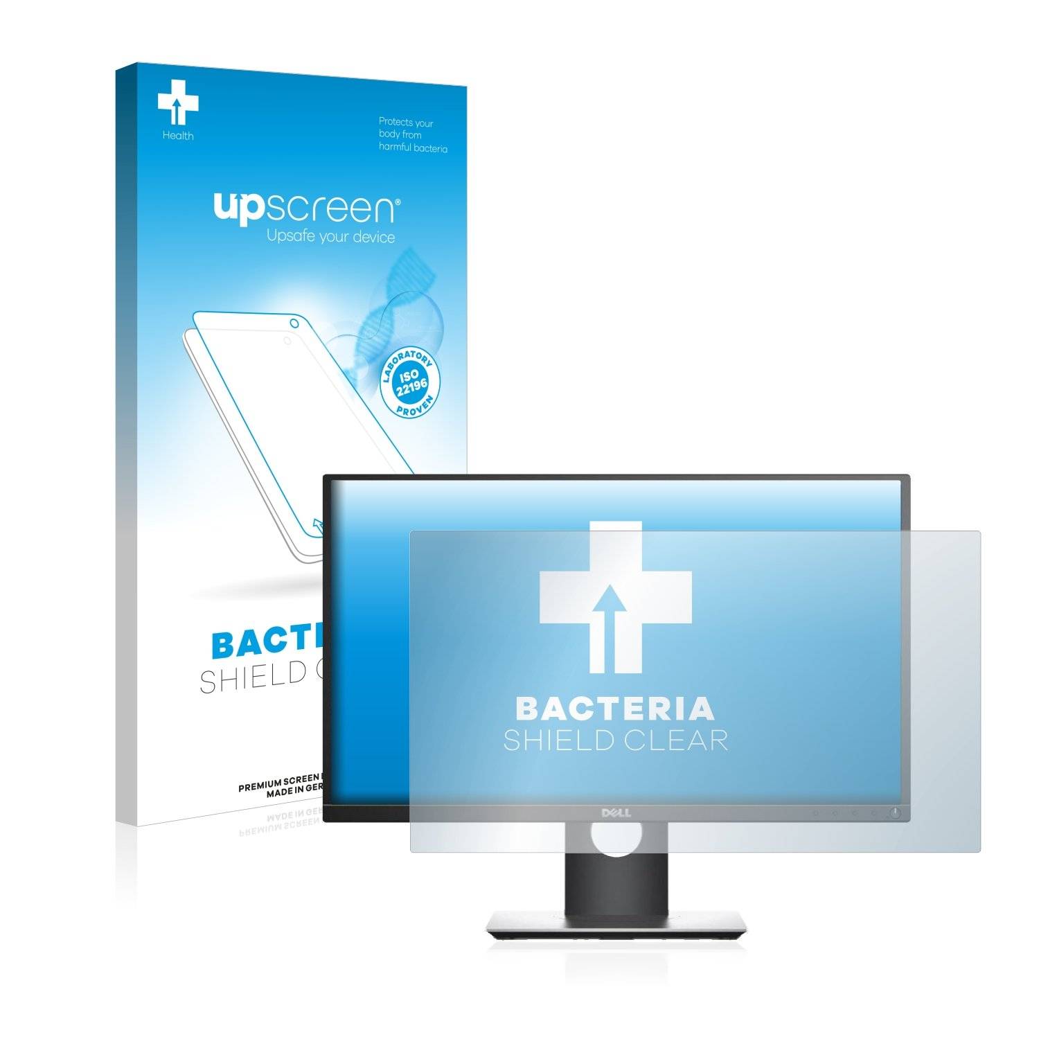upscreen Bacteri Shiel Clea Premiu Antibakteriell Displayschutzfoli fü Del E2418HN