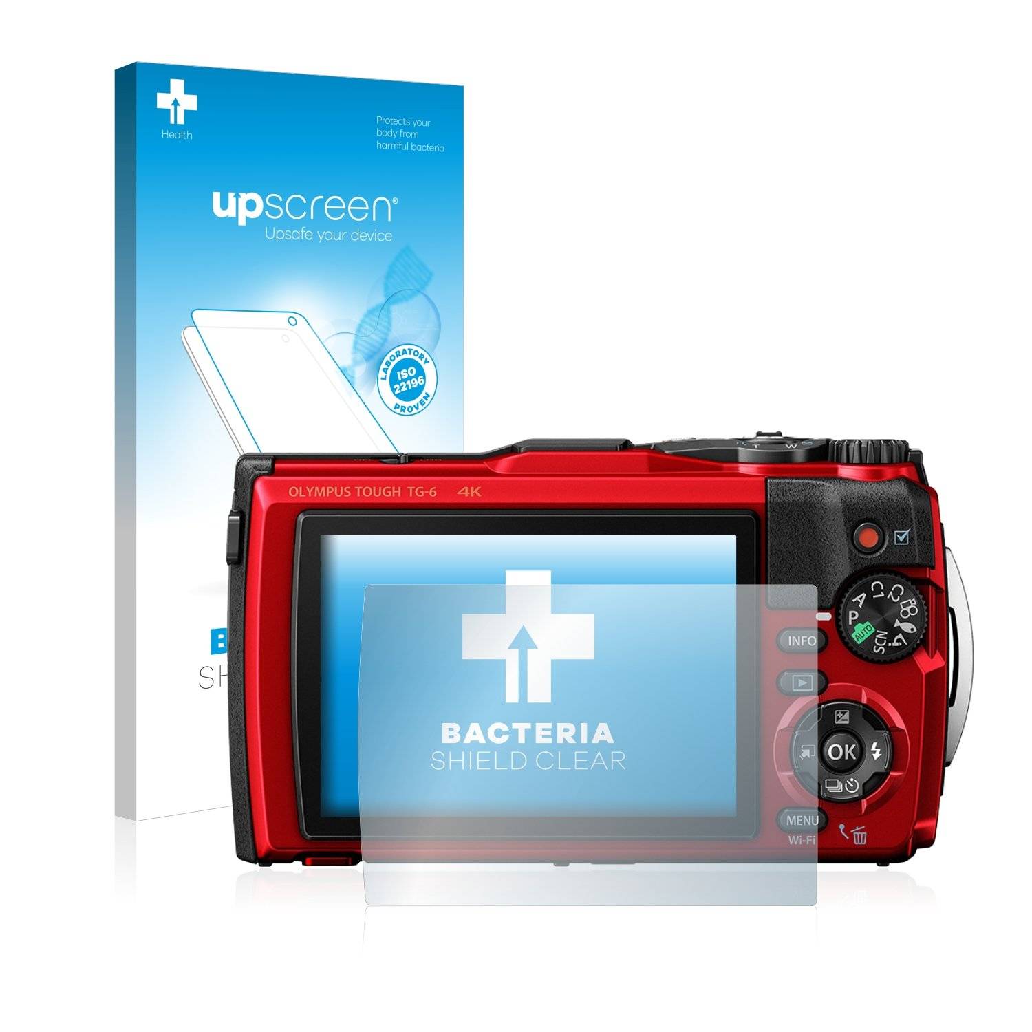 upscreen Bacteri Shiel Clea Premiu Antibakteriell Displayschutzfoli fü Olympu Toug TG-6