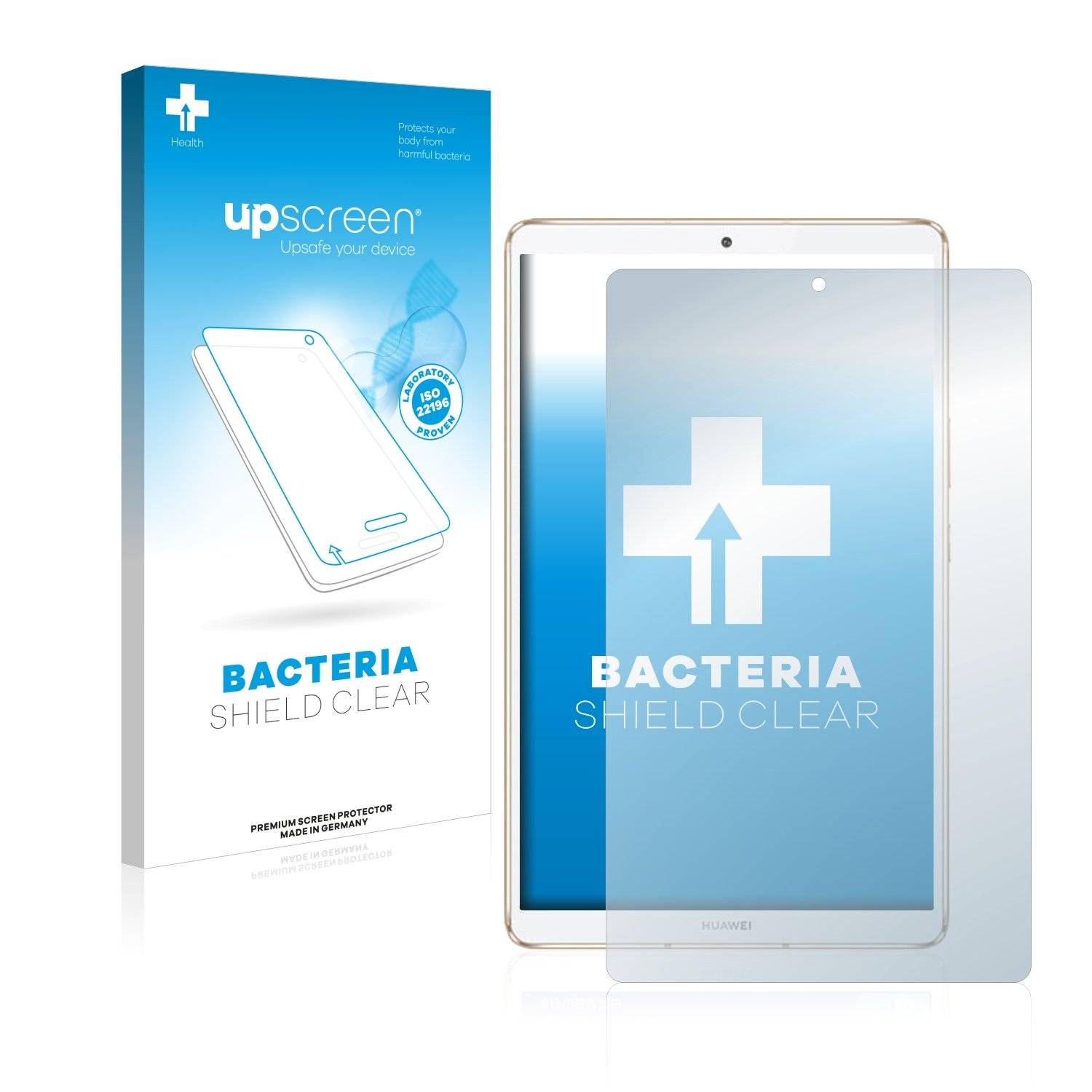 upscreen Bacteri Shiel Clea Premiu Antibakteriell Displayschutzfoli fü Huawe MediaPa M 8.4