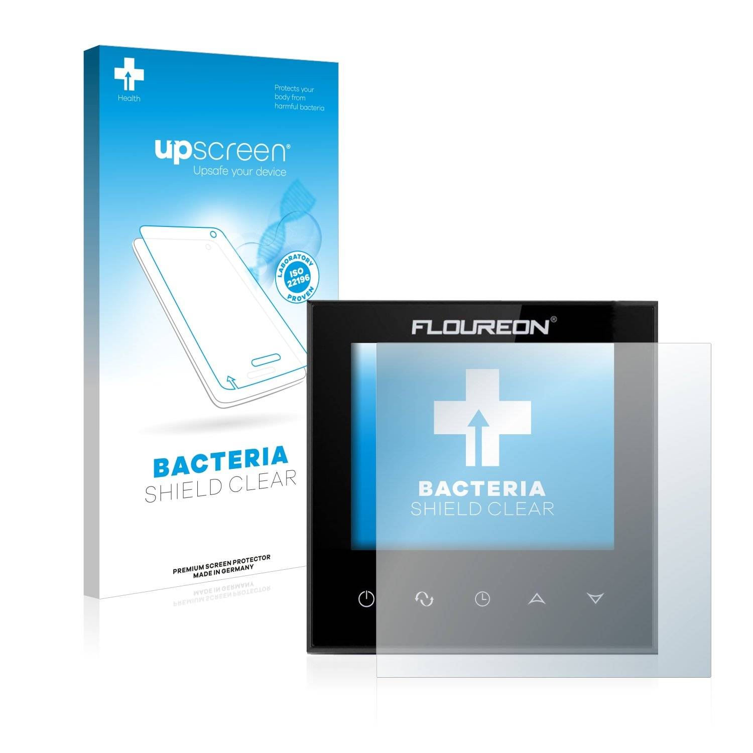 upscreen Bacteri Shiel Clea Premiu Antibakteriell Displayschutzfoli fü Floureo Smar Wif HY03WE