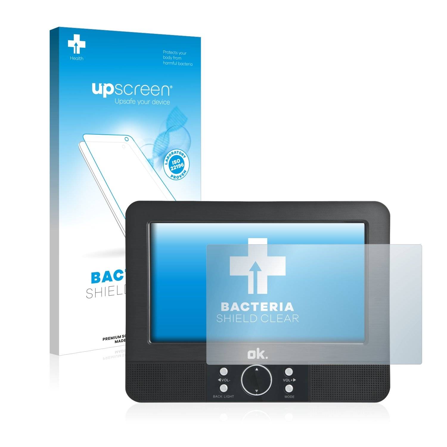 upscreen Bacteri Shiel Clea Premiu Antibakteriell Displayschutzfoli fü Lenc DVP-939