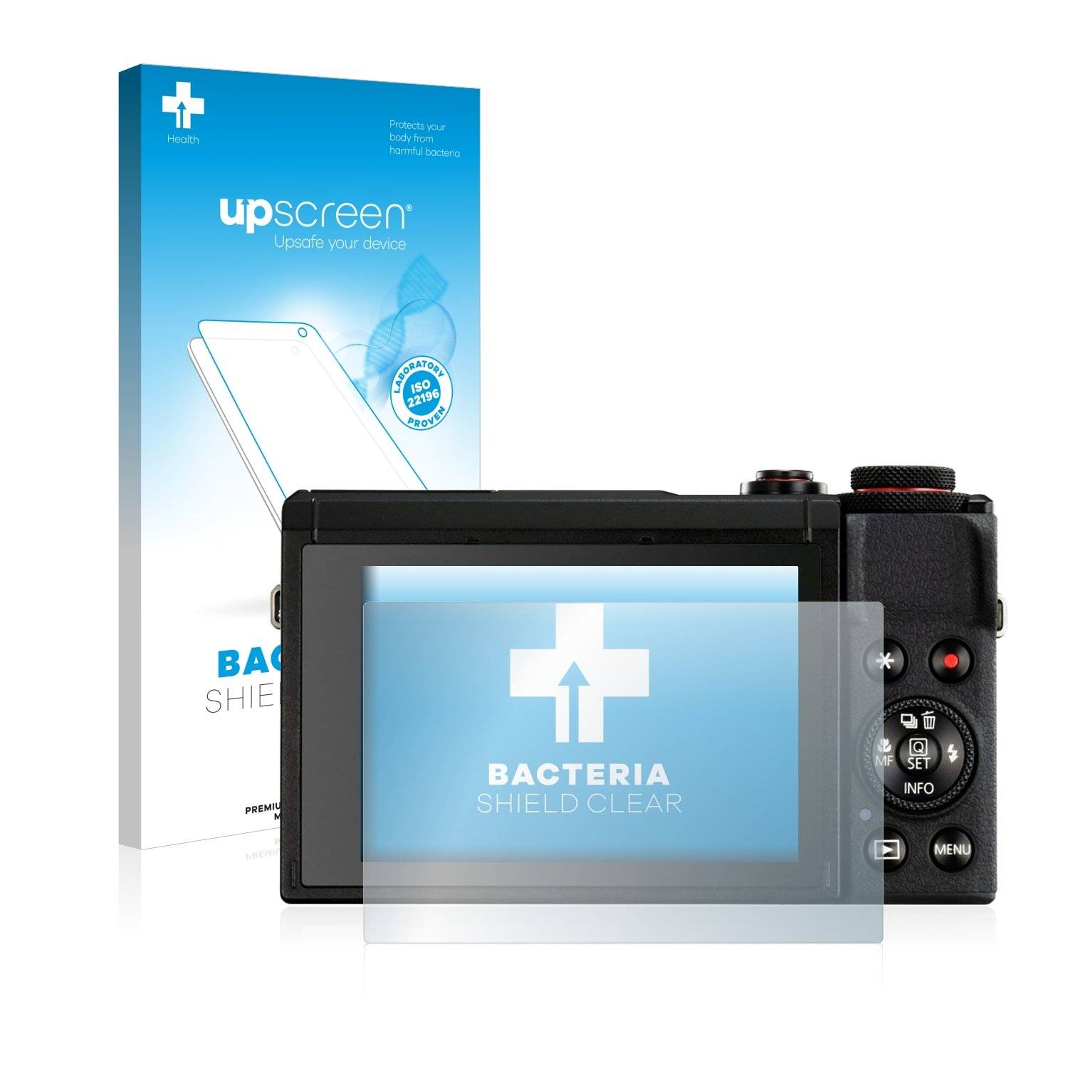 upscreen Bacteri Shiel Clea Premiu Antibakteriell Displayschutzfoli fü Cano PowerSho G  Mar III