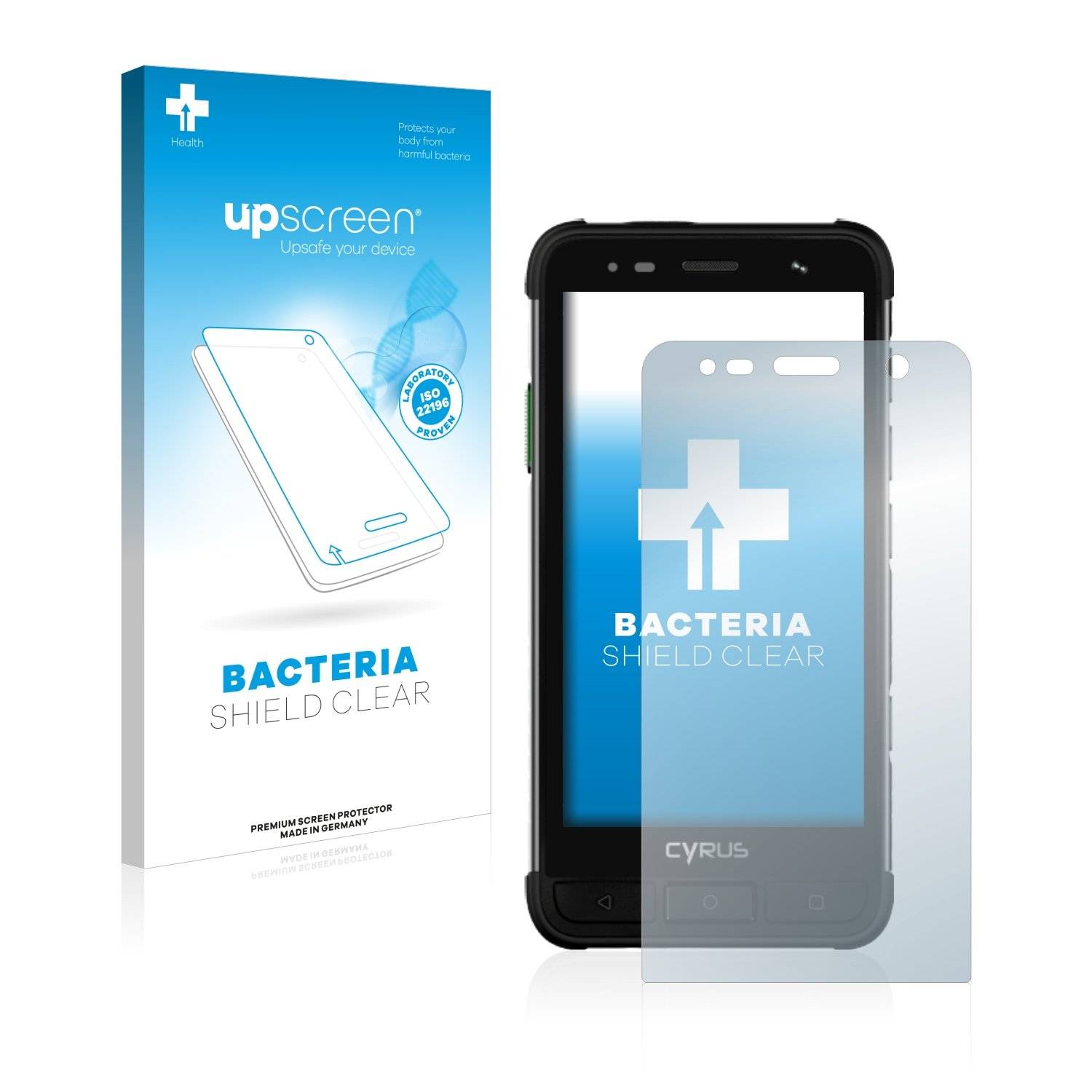 upscreen Bacteri Shiel Clea Premiu Antibakteriell Displayschutzfoli fü Cyru CS4 XA