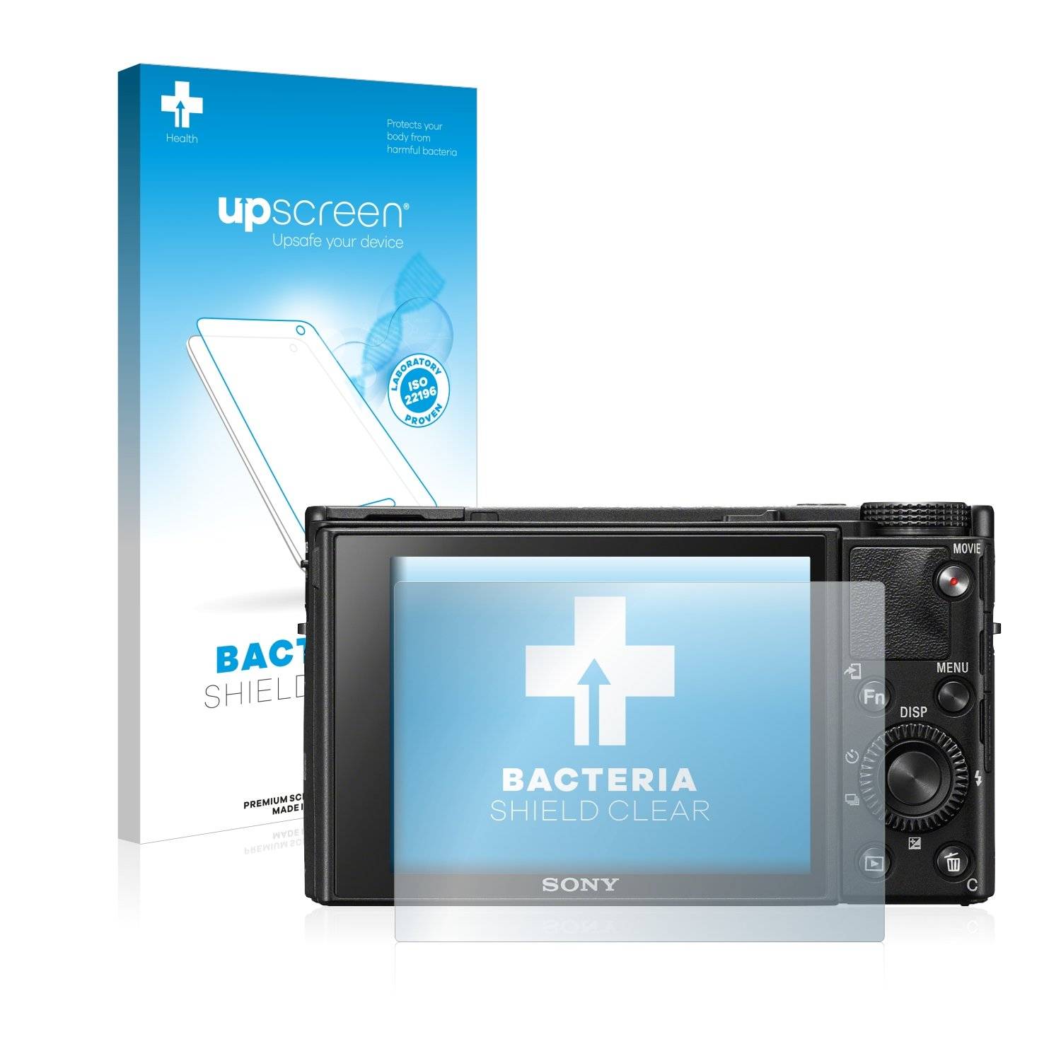 upscreen Bacteri Shiel Clea Premiu Antibakteriell Displayschutzfoli fü Son Cyber-Sho DSC-RX10 VII
