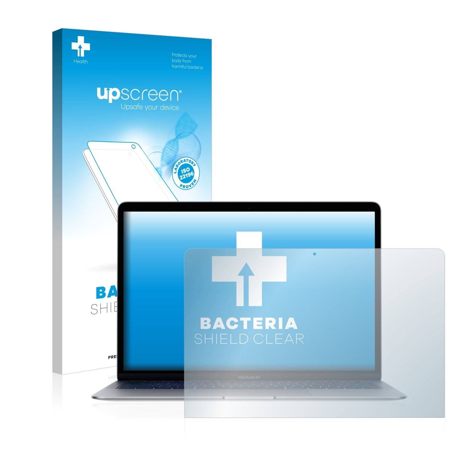 upscreen Bacteri Shiel Clea Premiu Antibakteriell Displayschutzfoli fü Appl MacBoo Ai 1 2019