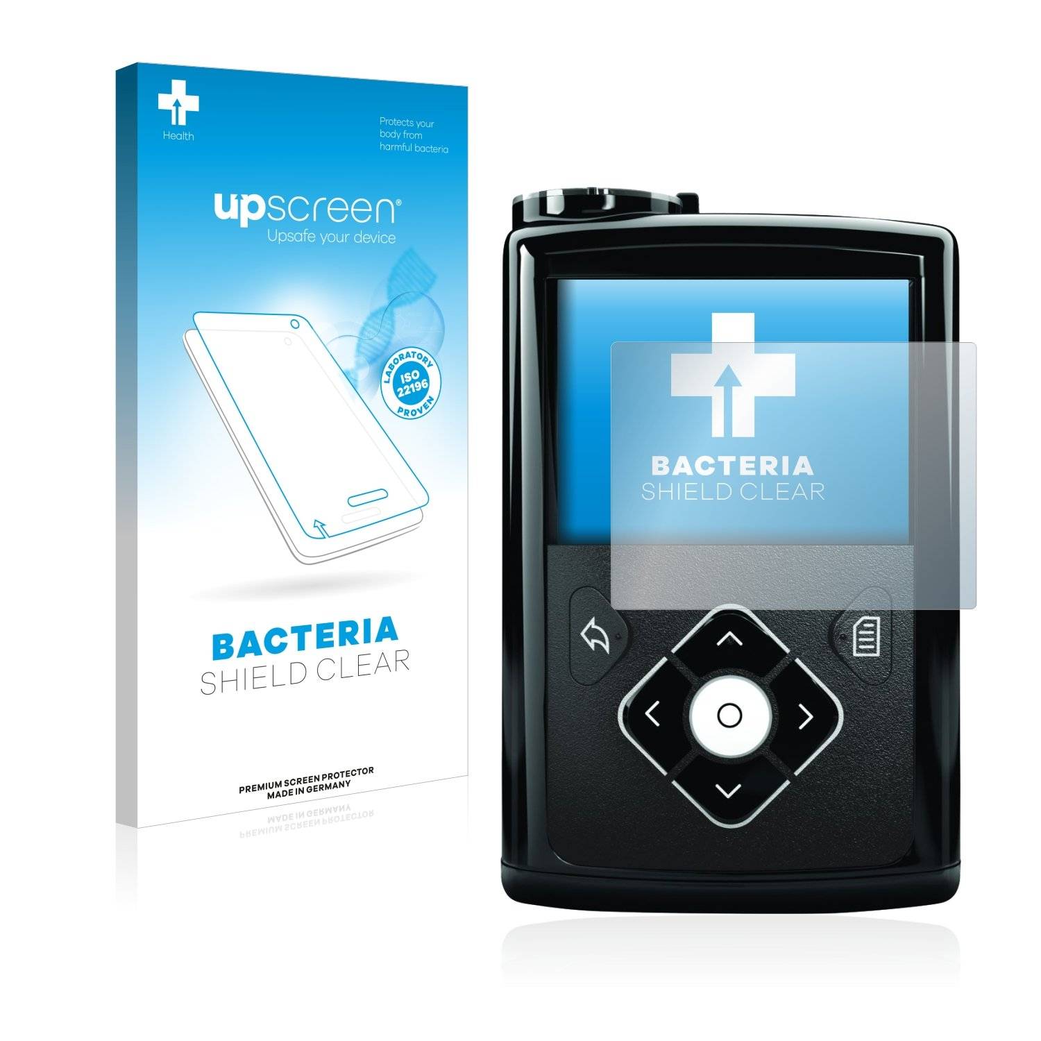 upscreen Bacteri Shiel Clea Premiu Antibakteriell Displayschutzfoli fü Medtroni Minime 630G