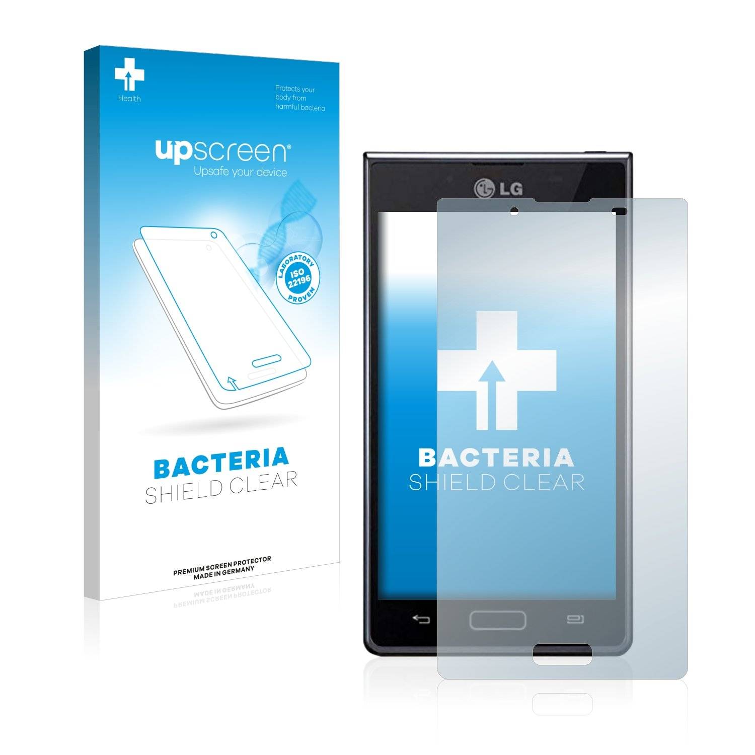 upscreen Bacteri Shiel Clea Premiu Antibakteriell Displayschutzfoli fü L Electronic P70 Optimu L7