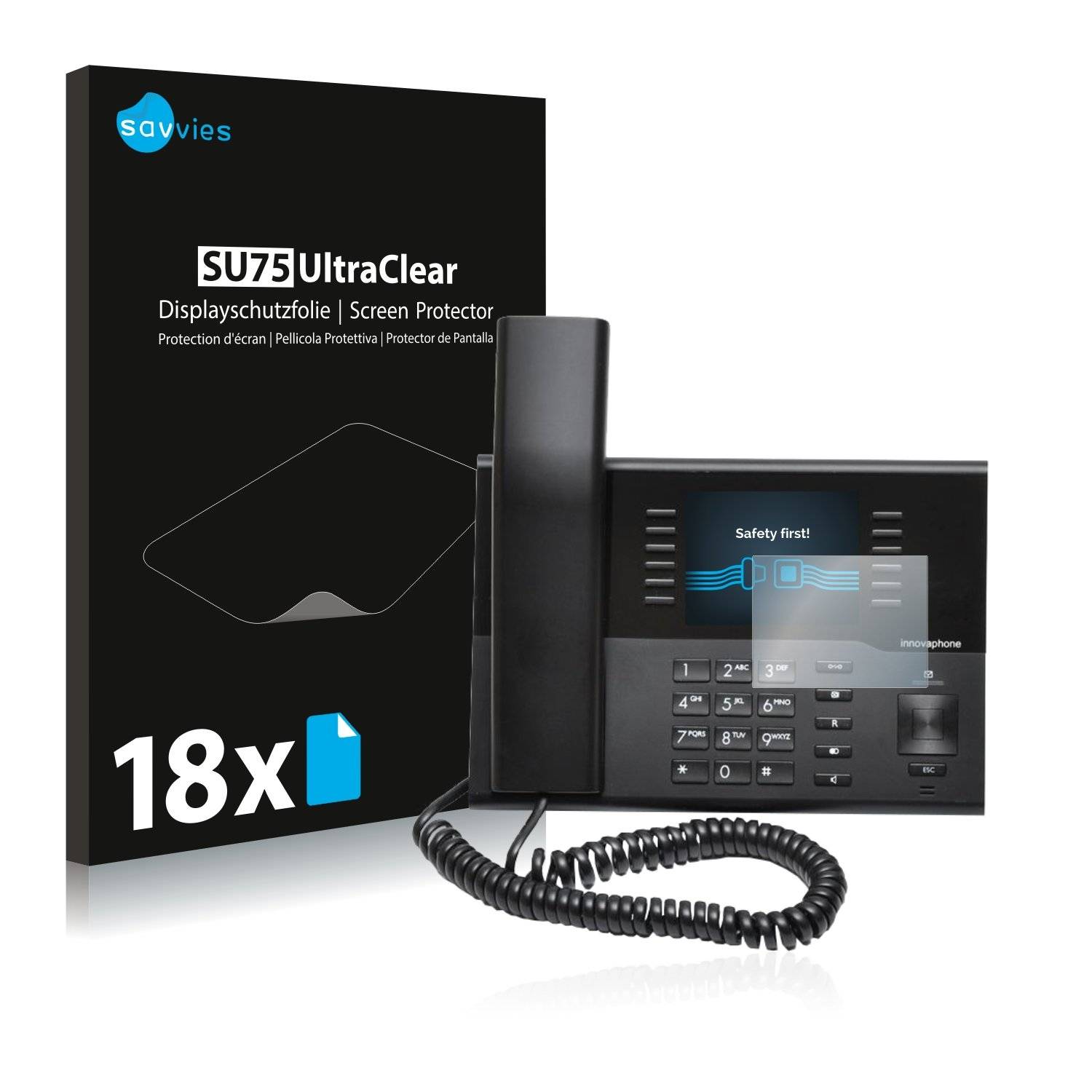 18 Savvies SU7 Displayschutzfoli fü Innovaphon IP222