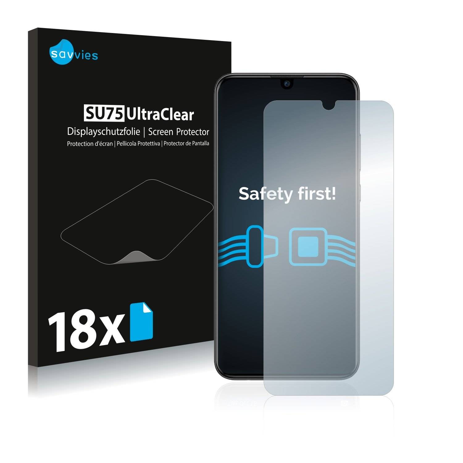 18 Savvies SU7 Displayschutzfoli fü Huawe  smart Plu 2019